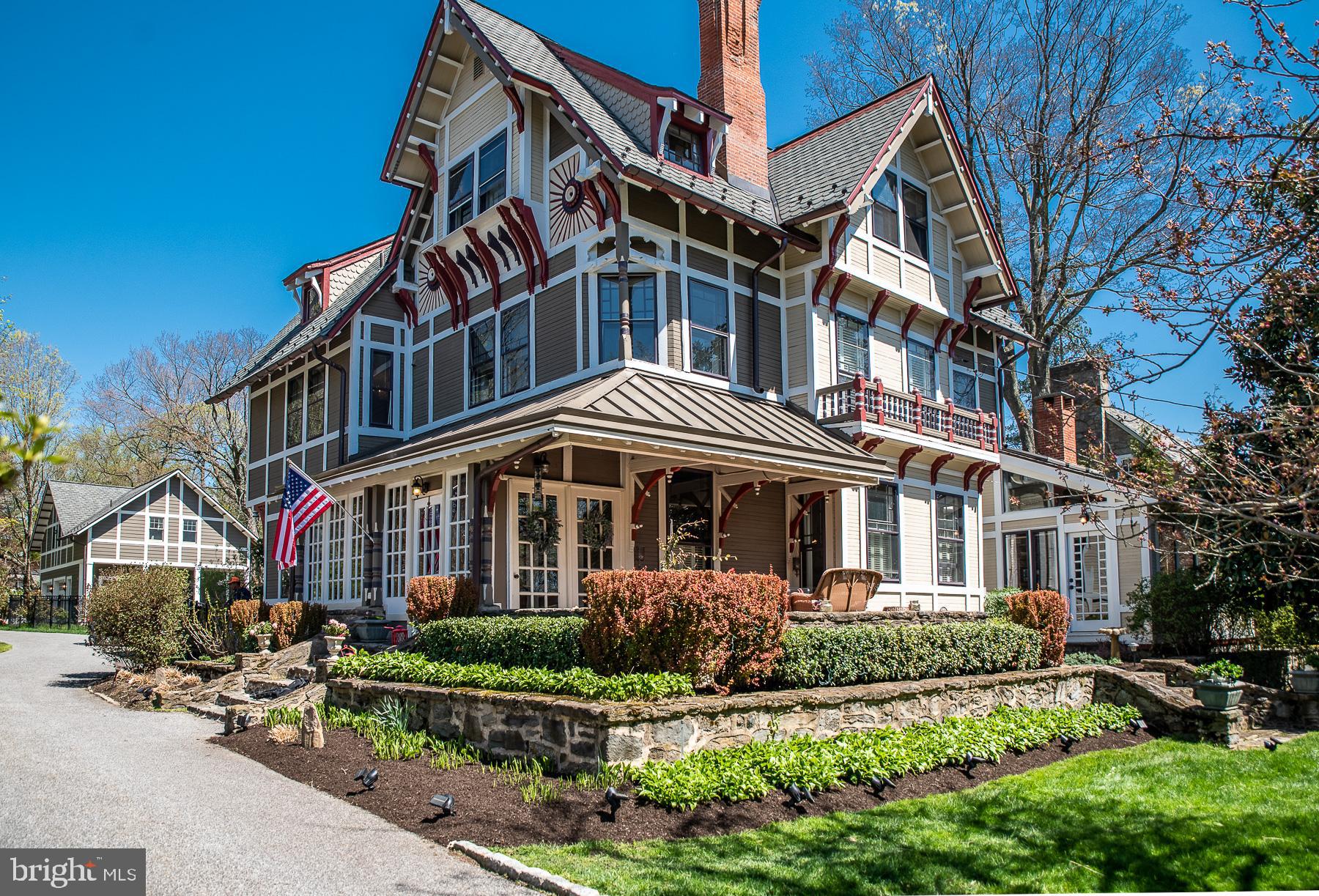Welcome to 307 Elm Avenue - a totally renovated, 5 bedroom - 3 full and 2 half bath Victorian home originally built in 1884 and located in wonderful Swarthmore.... just a short walk to the Ville! ...In the summer, enjoy the wraparound front patio along with the amazing fenced backyard with heated, inground hot tub and pool, Bose sound system, outdoor shower, heated changing/powder room and 2 porches ...... As the seasons change, relax by the outdoor stone fireplace, entertain in the sunken family room or escape to the 2nd floor garage: yoga, studio or office space is all possible here! The award winning Kitchen designed by Main Line Kitchens boasts honed marble counters and island, Brighton Cabinetry, DCS commercial range and Zephyr hood, ceramic metallic tile floor, and Samsung flex zone control refrigerator, and opens to the dining room...that opens to the family room....that opens to the living room...that wraps around to the butler's pantry....and the secluded outdoor Patio. The primary suite is a gem! Ensuite Master bath modernized to today's standards includes heated tile floor, spa shower, teacup soaking tub, imported wallpaper and custom double bowl vanity you'll never want to leave. Last but not least, don't forget to find the 'hidden' work out room in the Basement. Other comfort features of this lovely home include a second laundry station on the third floor, dual-zone beverage refrigerator, commercial grade Wi-Fi in both the main house and the garage and a newer roof installed in 2015 that matches the architectural details of the original. Over 5,000 SF of living space. You're within walking distance to the train station, elementary school, and vibrant downtown Swarthmore restaurants and shopping........The town is known for its award-winning schools, and an easy commute to the Philadelphia Airport, major highways and recreational facilities including Ridley Creek State Park.