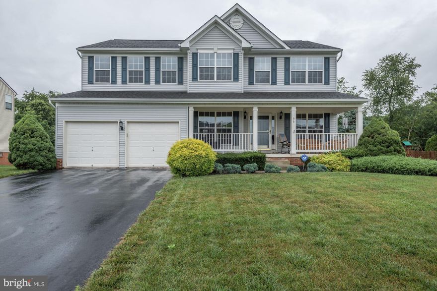 4BR 3.5 bath Colonial in Locust Hill. Open floor plan perfect for entertaining! Gourmet kitchen w/corian, wall oven off family room. HW throughout main & upper levels, Master suite w/sitting room, tile bath & jacuzzi tub. Fully finished basement w/storage room. Trex deck off rear of home backing trees. Located off of a cul-de-sac.