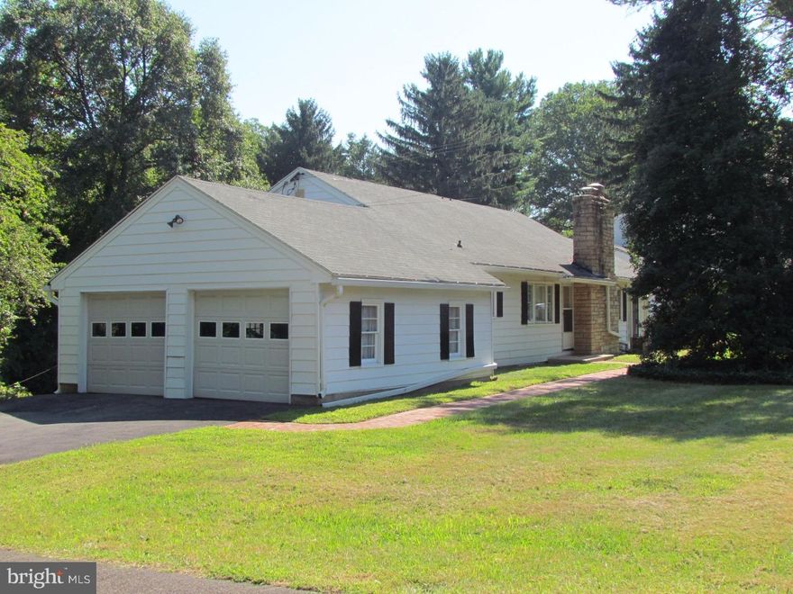 Charming 3 bedroom, one & a half bath Ranch in Westover on a park-like half acre is waiting for new owners! New driveway leads to plenty of storage in the two car garage.  Walk up the new brick front walk way and enter the large living-dining room area with stone fireplace and built in display nooks. Light, bright , eat-in kitchen makes meal preparation easy with ample pantry nearby for extra storage.   Just off the living room is a 3 season porch surrounded by windows/screens for relaxing and enjoying nature. Three bedrooms and full hall bath complete the main floor, all with views of the deep and private back yard. For buyers with vision, downstairs you will find plenty of daylight in the newly water proofed and warrantied 25 x 40 walk-out basement ready for finishing. There is also a half-bath located on this level. The park like yard is on a dead end street in one of Yardley's most coveted neighborhoods.