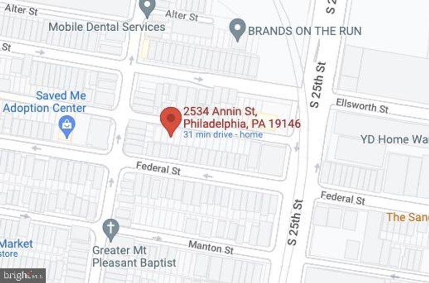 total square feet is 608. 16x38. Buildable lot available in sought after  Point Breeze.  New constructions on this and surrounding blocks.