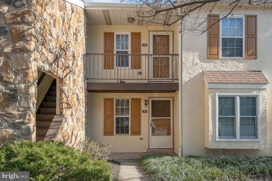 Now is your chance to own this move-in ready, lovingly maintained property.  This first floor unit has a covered front patio.  The foyer with tile floor opens to a bright and updated eat-in kitchen.  The kitchen boasts an abundance of cabinets and counterspace.  The spacious and inviting living and dining areas offer hardwood floors, crown molding, fireplace and sliding door to rear patio.  It is the perfect spot for relaxing or entertaining.  The bedroom has new neutral carpet, a walk-in closet and sliding door to rear patio.  The ceramic tile bath features a vanity with granite countertop, linen closet and tub/shower.  A laundry closet houses the washer/dryer.   A private patio is at the rear of the unit where you can enjoy your morning coffee or unwind after a long day.  Large baseboard moldings were added throughout, and the unit has been freshly painted.  This convenient location is close to major routes, shopping, restaurants, Valley Forge National Park and the Chester Valley Trail.  It is located within the award winning Tredyffrin/Easttown School District.    Hurry in to see this wonderful unit before it’s gone!  Co-owner is a Pennsylvania licensed real estate agent.