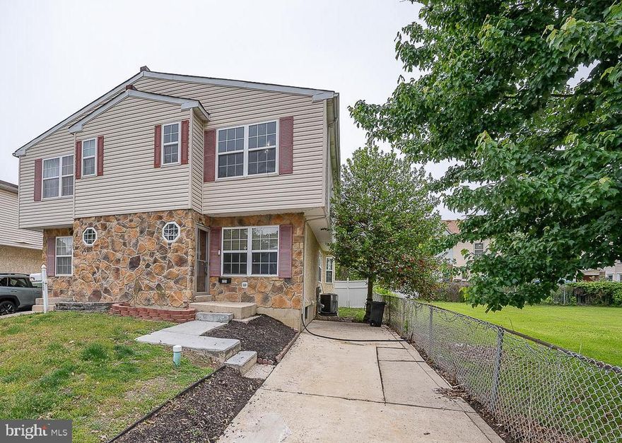 Welcome home to this charming 3-bedroom, 2.5-bath twin tucked away at the end of a quiet no-outlet street in the heart of Collingdale Borough — offering added privacy, minimal traffic, and a true community-oriented atmosphere.

Enjoy the convenience of a private 2-car driveway, so there’s never a need to search for street parking. Step inside to a welcoming foyer with coat closet that opens into a spacious combined living and dining area, perfect for everyday living and entertaining.

The bright eat-in kitchen features stainless steel appliances and a beautiful step-in bay window that fills the space with natural light. Just off the kitchen, a door leads to a private deck overlooking the fully enclosed backyard with vinyl privacy fencing — ideal for relaxing, pets, play, or outdoor gatherings. A convenient main-floor powder room completes this level.

Upstairs, the spacious primary suite offers two double closets and a private full bath with tub enclosure. Two additional generously sized bedrooms and another full bathroom provide plenty of room for family, guests, or a home office setup.

The finished lower level adds valuable living space along with storage and a full-sized washer and dryer. Gas heat and central air ensure year-round comfort.

Recent updates include a new dishwasher, stove, and bathroom flooring, carpeting, doors (2026).

Perfectly located just steps from Veterans Memorial Field with easy access to trolley transportation, the Clifton–Aldan Station (.7 miles away), major routes including I-95, I-476, and McDade Boulevard, plus Center City Philadelphia just 13 miles away.

Schedule your showing today and see everything this wonderful home has to offer!