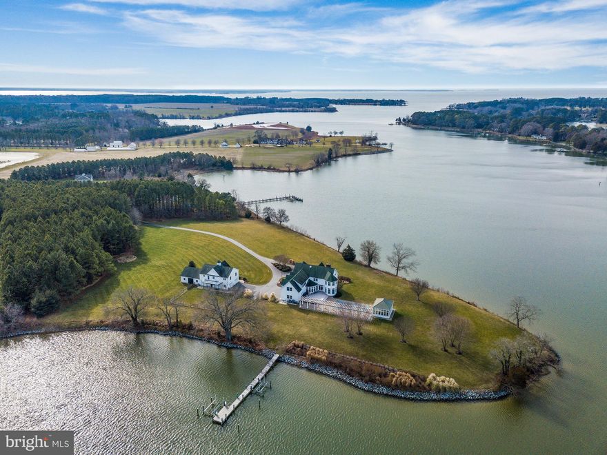 Welcome to Island Creek Farm.  As you pull up the private tree lined driveway you will see over 8 acres of trees and manicured landscape.  You will be in awe as you approach both the main house and the separate dwelling that includes a two car garage / workshop, boat storage and an incredibly charming and spacious 2 bedroom 1 bath private guest sanctuary.  Allow yourself to take in the 270 degrees of water frontage and 1,400 ft of shoreline as you take yourself around to the back of the house where you will find your waterfront swimming pool.  This added luxury is fully equipped with a pool house, extensive hardscape, and a large composite deck perfect for creekside entertaining.  The recently updated  pier includes 2 power boat lifts, plenty of room for overnight guest docking, and water depth deep enough to accommodate just about any sized vessel you may have or wish to purchase.  

Main house overlooks Island Creek with Western Exposure where sunsets can be seen from nearly every room in the house.  With 4 bedrooms / 3 full bath / 2 half baths, there is plenty of room for entertaining guests each season of the year.  The main house also includes: hardwood floors throughout, separate living room, sunroom, study, dining room, office, bonus room, and full unfinished lower level.  For buyers looking for even more guest space, the separate apartment over the detached  garage is the perfect place to spread out, relax and take in the views from every room or from one of two decks facing the water.

Schedule your tour today to see this truly one of a kind property!