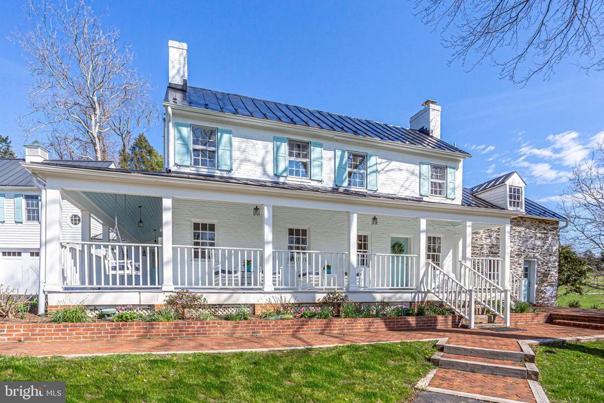 Welcome to Rose Valley. This elegant and beautifully updated home sited on 14 secluded acres is located just 2 miles from historic Waterford, Virginia and approximately a 12-minute drive from the Dulles Greenway.   More than just a home, this is a wonderful retreat combining historic charm with modern amenities.  Rose Valley is set back several hundred yards from Milltown Road and features rolling hills, breathtaking views, lovely outdoor living spaces, perennial gardens, stone pathways, stone and wood exteriors, brick patio, welcoming wrap-around porch, fire pit "on the hill", abundant pastureland, and a large pool and deck area. The original circa 1813 stone farmhouse has been transformed over the years into a spectacular home boasting 5200 square feet of finished living space that includes 5 bedrooms, 5 full baths, integrated kitchen and family room with stone fireplace, sunroom with banks of windows overlooking grounds and pool, large custom pantry, office/study, and an expansive recreation room above garage that includes a full bath and kitchenette.  Even with all the upgrades and increased space, the historic charm has not been forgotten or forsaken.  Recent updates include a new custom-designed master bath, upgrades to all other bathrooms, a new roof on the main portion of home, new lighting and electrical outlets throughout, new custom pantry, new carpet, whole house interior and exterior painting, new gutters and downspouts, extensive landscaping and tree maintenance/removal, new windows and sliding door in sunroom, new double oven and dishwasher, new garage door motors, relayed brick patio and pathways, UV well filtration system, newly planted orchard and vineyard, and more! Approximately 200K in upgrades! The home is easily accessible to shops, restaurants, wineries, major commuter routes, and numerous public transportation options. It is approximately a 1-hour drive from DC.