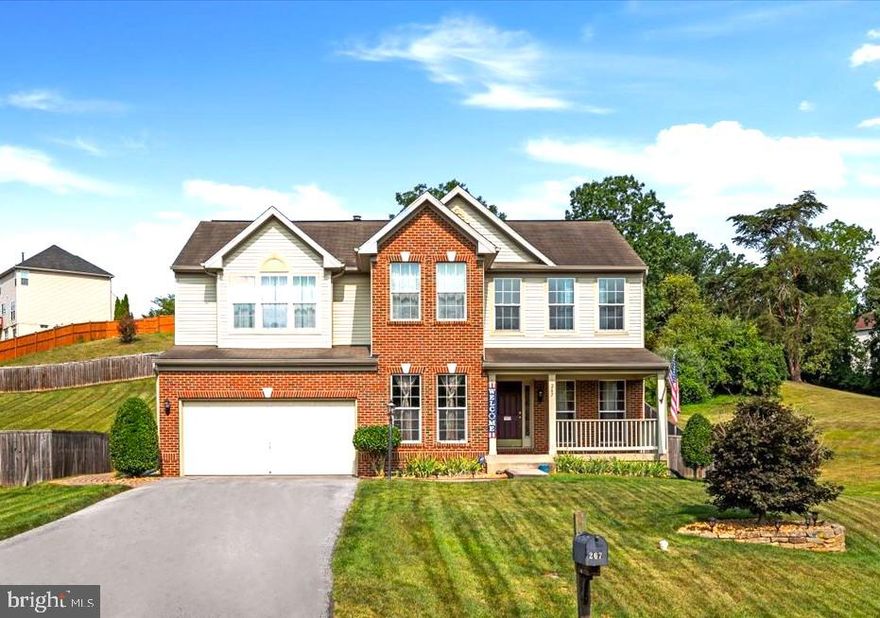 **PRICE IMPROVEMENT w/$5,000 Closing Cost assistance for the buyer with an acceptable offer. **
This Red Brick Colonial home offers the builder's design of a traditional floor plan. Perfectly situated in a location offering access to several commuter routes and near by is the VA Medical Center. This five-bedroom, four bathroom home also offers two options for a laundry room space, one being in the basement and the other is off the garage. From the front entrance you are welcomed to a two-story foyer, formal dining room and living room.  Either curled up with a good cup of coffee in the morning, reading the newspaper, or enjoying your favorite tv program, the inviting family room with gas stone fireplace adds an extra touch of relaxation. Enjoy cooking in your beautifully designed kitchen with a center island perfect for meal prep or casual dining. Your access to the backyard allows you to have easy access for grilling or  occasional smores around a fire. This home is the entertainer's dream. A main floor bedroom is perfect for the occasional visit from family and friends. On the upper level, you have your primary bedroom giving you a private sitting room, offering you a peaceful retreat at the end of the day. The three additional bedrooms and full bathroom are on the same level, giving plenty of space for everyone to relax and unwind. Convenience is key with this home as it's located minutes away from shopping, restaurants, and major commuter routes.  In addition to the upper levels of the home, the finished basement also has its own living space, complete with full bathroom, living room, laundry room and ample amount of storage space. The brick patio provides the perfect setting for outdoor entertaining, patio furniture, and even a fire pit for cooler evenings, with a fully fenced in backyard. This property does have all the bells and whistles for a complete year-round occasion. Don't miss your chance to make this amazing property your own!