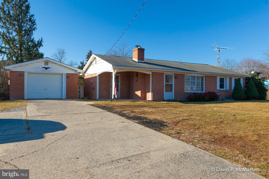 Very nice spacious brick rancher on .80 acre. just over the Jefferson\Berkeley County line. No HOA, fenced in back yard, detached garage, full unfinished basement. Featuring original hardwood floors, new hot water heater, new plumbing and brand new stove top.  Bathroom has been completely remodeled.
