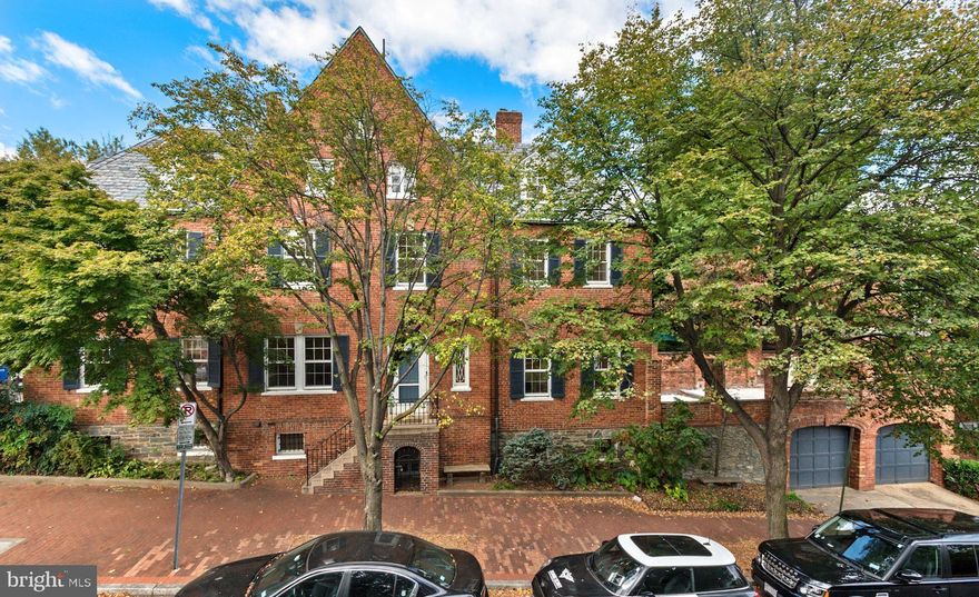 ONE-OF-A-KIND GEORGETOWN LOCATION OVERLOOKING VOLTA PARK.  HANDSOME SOUTH-FACING SEMI-DETACHED GEORGIAN BRICK RESIDENCE WITH ELEVATOR, 2-CAR ATTACHED GARAGE, NEW HVAC, RECENTLY PAINTED AND FLOORS REFINISHED, REMODELED KITCHEN AS WELL AS KITCHENETTE ON LOWER LEVEL, LOWER LEVEL WITH OUTSIDE ENTRANCE. TOTAL 4+BEDROOMS, 4.5 BATHROOMS, LIVING ROOM OPENS TO LARGE TERRACE OVERLOOKING THE PARK.  GREAT LIGHT THROUGHOUT WITH WINDOWS ON FOUR SIDES OF THE RESIDENCE.  A GREAT PLACE FOR ANY COLLECTION OF ART AND FURNITURE WHETHER COLONIAL OR CONTEMPORARY.  A MUST SEE!!