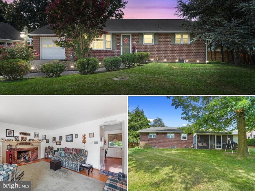 Welcome to 34 Lee Street in the heart of Hanover, PA. This Charming Rancher with a 1 Car Garage offers a Prime Location while maintaining a Cozy Living Space. From the Moment You Walk in the Front Door, You Will See the Beautiful Hardwood Floors that Run Throughout the Home. The Spacious Living Room Provides the Perfect Space for Relaxation in Front of the Brick Fire Place.  On the Main level, the Kitchen/Dining combo layout offers Space for Cooking/Meal Prepping while Entertaining Guests. When You Retreat for the Evening, there are Two Bedrooms. Each Bedroom Offers Coziness and Natural Light creating a Serene Atmosphere. The Main Bathroom has been Updated Providing Comfort and Convenience. The Lower Level is Partially Finished, with a Full Bathroom, and is Ready for Finishing Touches. Venturing Outside, You will Enjoy Spending Time on the Screened-In Porch or in the Yard either Entertaining or Relaxing.