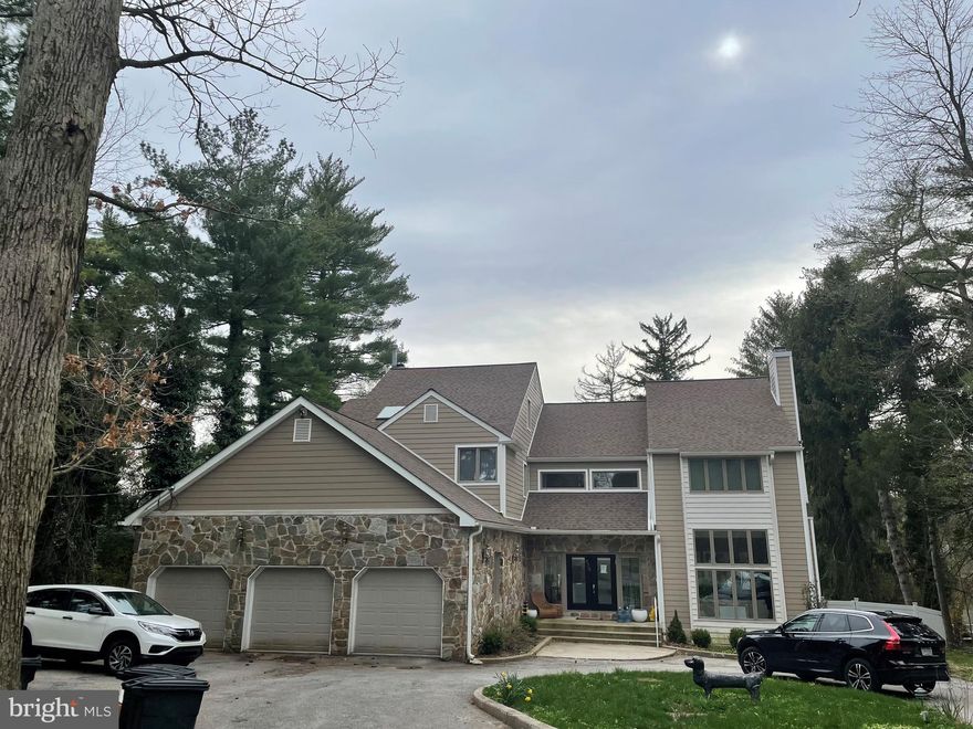 Beautiful Southern Facing, Bryn Mawr Contemporary home sitting on private 1.05 acres with pool is a must see!   Oversized 3-Car Garage and Circular Driveway.  Award Winning Lower Merion Schools.  Easy commute to major roadways, and all the restaurants and Shops of Bryn Mawr.  This home is ready for you to move right in, unpack your bags and relax!