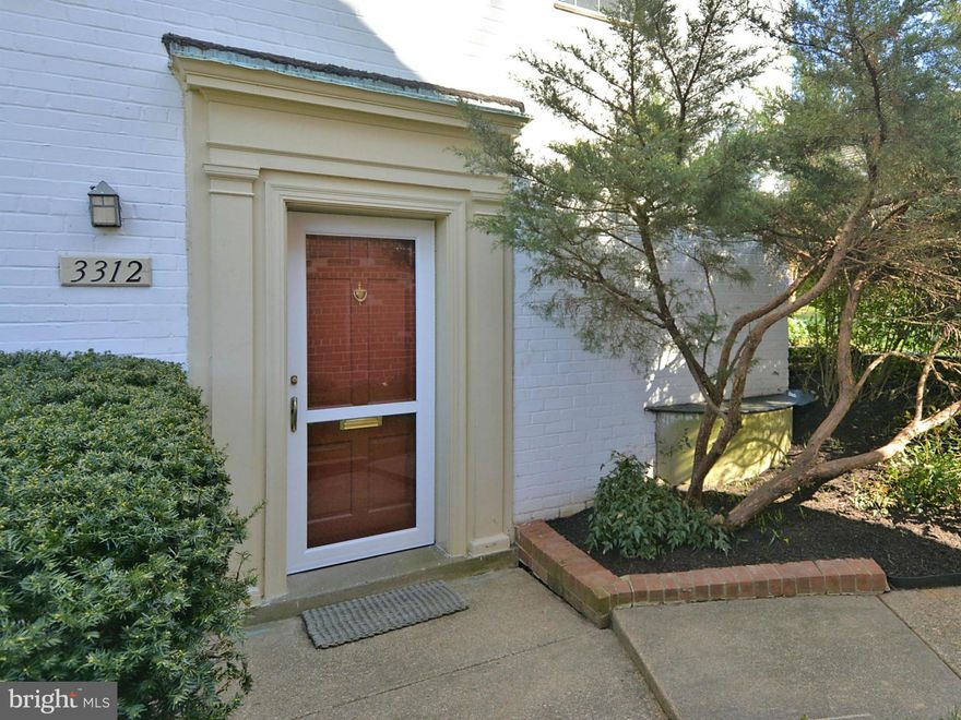 ParkFairfax units like this don't come along often - 1-level, a huge flagstone patio and it backs to park-like common grounds. A wall of windows in the living/dining room keeps it light and airy. Low maintenance parquet floors throughout and updated bath has crisp white fixtures. Generous closets, kitchen pantry and storage unit. Install washer/dryer or laundry in building. Pool outside your door.