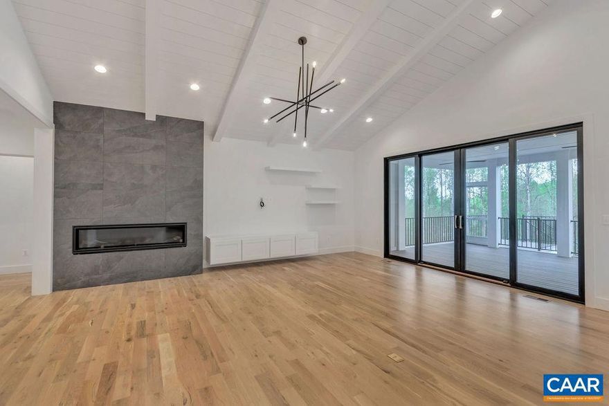 To be built custom home by Evergreen Home Builders,Fireplace in Great Room