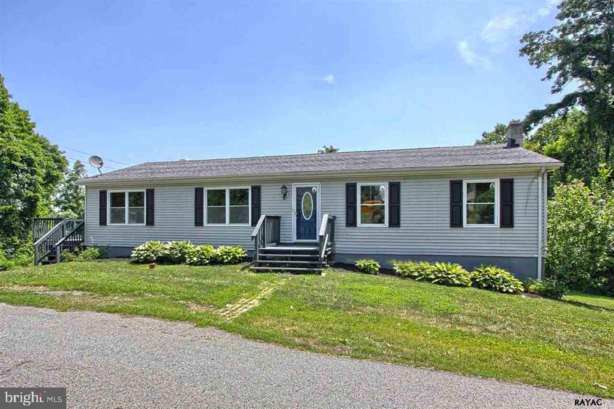 100% USDA Eligible!  Completely renovated rancher with 4BR's & 2 full BA's above & 2 finished rooms on LL that could be used as additional bedrooms or office. Spacious & open layout! Formal LR, DR that is open to kit w/stainless steel appliances. Large 2 car garage and situated on 1 acre of land w/deck overlooking nature.