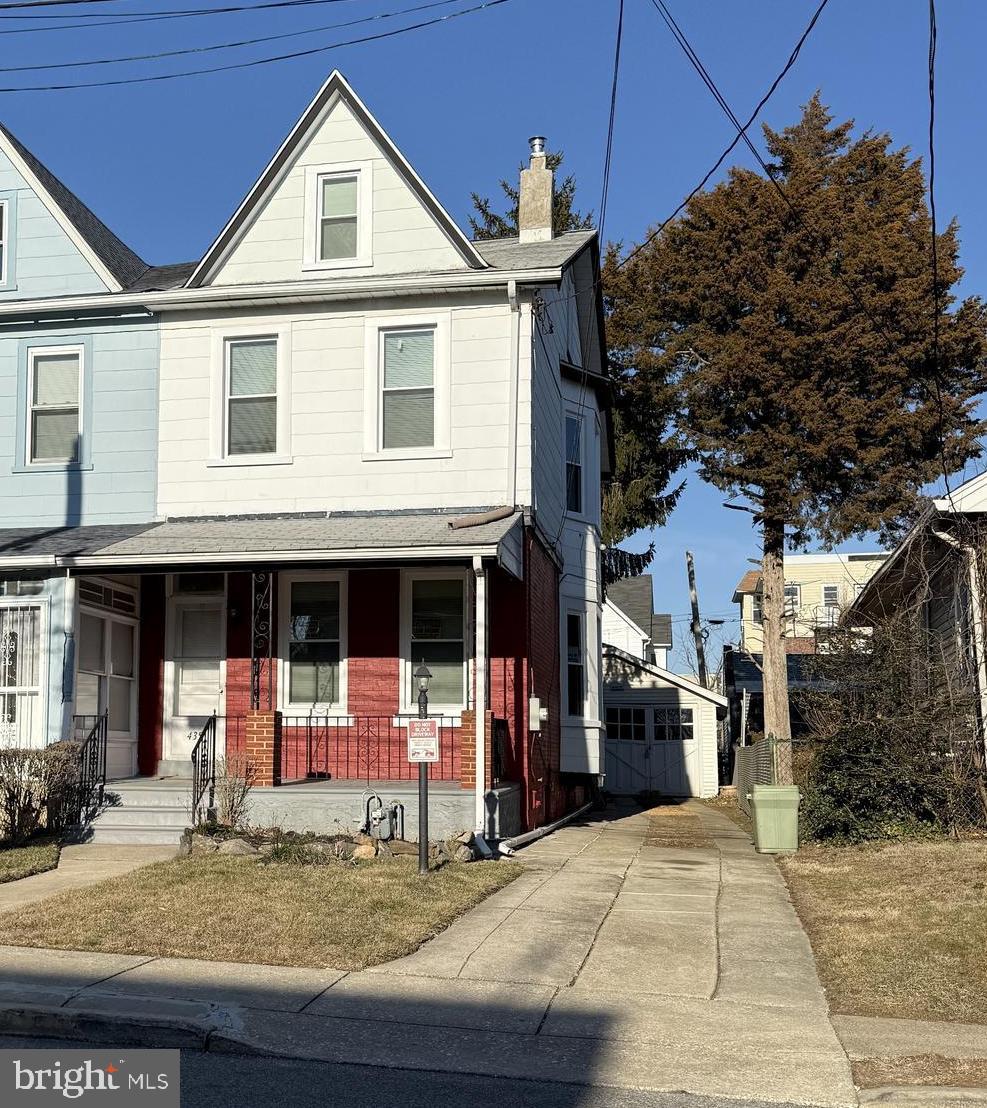 Welcome to 435 Bonsall Avenue in Landsdowne (which also appears as Yeadon), PA. This twin home has been upgraded for the new buyer with a remodeled kitchen, new windows, a new roof on the garage (2 years ago), new roof on the house (2019), and a roof added over the back porch. The detached garage is great: it has heat and electric, providing the perfect place for your hobbies or working on your vehicle. You'll love the front and back porches, perfect for a bit of relaxation, the great light that all the new windows draw into the home, the character of the tile floor in the bathoom, how wonderfully clean and dry the basement is, and all the space the home offers you. There are three bedrooms on the second floor and then there's a walk-up attic that can be used as a fourth bedroom, plus it's flanked by unfinished attic space at the front and the back of the house. There's also a long driveway, which helps with parking, and a peaceful backyard. All of this awaits the new owner. Arrange your tour today!