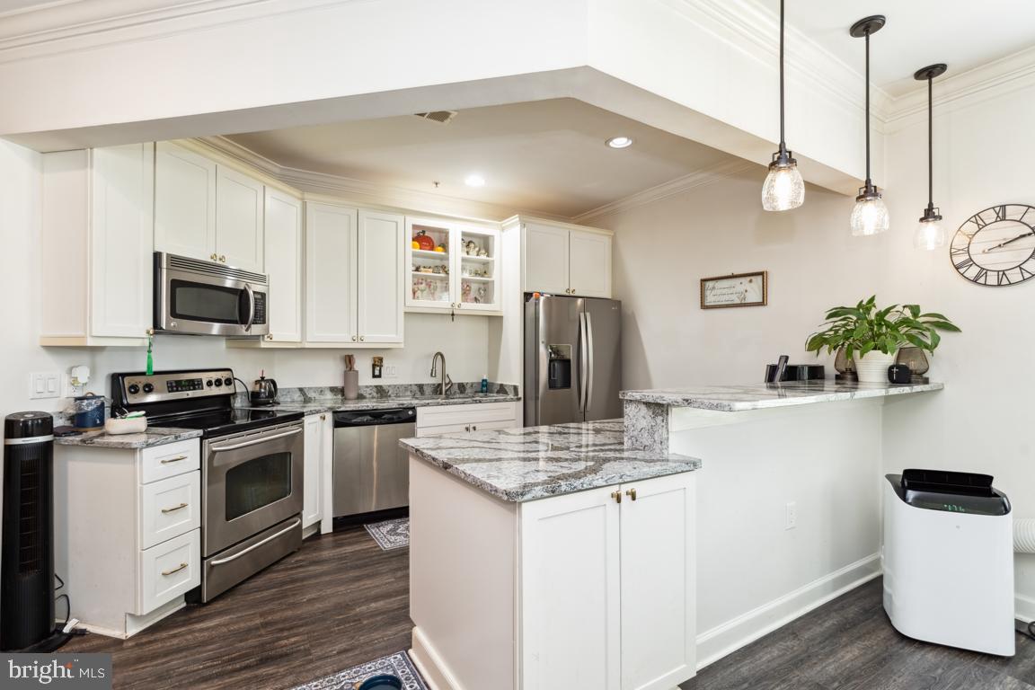 Welcome to your dream home! This beautifully renovated 2-bedroom, 2-bathroom condo offers the perfect blend of modern comfort and style. Step inside to find an open-concept layout with custom lighting, updated flooring, a sleek contemporary kitchen with stainless steel appliances, granite countertops, and ample cabinet space. The spacious primary suite features a walk-in closet and a fully updated en-suite bathroom. The second bedroom and full guest bath provide plenty of space and privacy—ideal for guests, roommates, or a home office. This condo offers wide hallways and oversized doors for easy accessibility. Enjoy the convenience of in-unit laundry room, a private balcony/patio, and two dedicated parking spaces. Located in a well-maintained community with easy access to shopping, dining, transit, and more. Truly turnkey—don’t miss this
