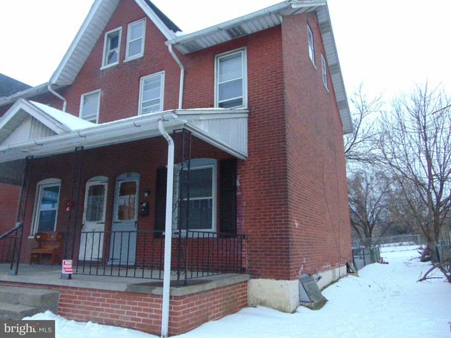 4 Bedroom, 1 1/2 bath twin in West End of Coatesville,  with updated kitchen including newer kitchen floor. This spacious rental is ready to move right in!  Includes refrigerator, washer, dryer, window a/c units.    Convenient to Route 30 bypass and  public transportation this unit will fill all of your family needs!