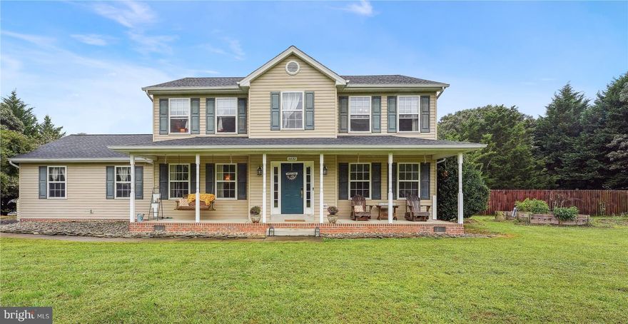 Get away from the hustle bustle, and say hello to this semi-rural modern farmhouse on nearly four acres in beautiful Southern Maryland. Built in 2000, this property blends country serenity and modern conveniences, all just a short drive from shopping and dining in nearby La Plata and the Wicomico, Patuxent and Potomac Rivers. Expansive grounds for gardening, cultivating, and the raising of dogs, chickens, geese and even horses.  (The kennels and the red chicken coop convey.)  Orchards at the property's edge brim (in season) with plums, cherries, peaches, apples, hazelnuts and multiple berry bushes. The above-ground pool, hot tub and screened gazebo all convey. An original 400-square-foot garage now functions as a huge game/recreation room with an adjacent mud room, but could also be converted into storage space. There is no basement in this home. The separate detached garage can house two vehicles AND a ride-on mower. The current owners mow a quarter-mile path around the back meadow, which they invite you to walk. Charles County limits the number of driveways off the main road, so one neighbor shares the entrance of the paved driveway, yet this home still has ample private parking spaces. Inside, replaced Samsung appliances include an oversized front-loading washer & dryer, an environmentally friendly induction stove, and a “smart fridge” that lets you watch the ball game while perusing recipes that match your existing ingredients. (Yes, seriously.) Newer composite roof, hot-water heater and dual HVAC systems; timely well & septic inspections. Schedule a viewing today.