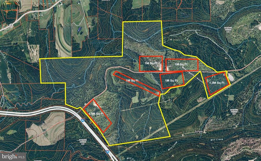 Hyperscale Data Center Campus Opportunity; Scalable to 1 GW+ with 100+ MW available near-term. Located in Brookville, Pennsylvania, on the I80 Corridor, this is an extremely rare opportunity to develop a large-scale hyperscale data center and digital infrastructure campus in western Pennsylvania. The property offers 100+ MW of near-term power availability, multiple high-voltage transmission pathways, on-site interstate natural gas, and a defined, phased path to gigawatt-scale expansion. Approximately 1,000 acres are available initially, with up to 4,600 contiguous acres available for long-term campus development. Preliminary site analysis indicates approximately 6 million square feet of relatively level, developable land suitable for mission-critical facilities, with additional capacity achievable through phased site preparation. The site is strategically located adjacent to Interstate 80, 1.5 hours from Pittsburgh, with regional connectivity to Cleveland and Buffalo, making it well-positioned for hyperscale data center, AI compute, and advanced infrastructure uses. 138 kV and 345 kV transmission lines traverse the property, providing multiple interconnection pathways. 100+ MW near-term deliverable via FirstEnergy 138 kV transmission, with a defined path to 300+ MW through incremental utility upgrades. 600 MW+ is available via adjacent 345 kV transmission, subject to NYISO and utility studies. On-site 8-inch interstate natural gas pipeline (owned by TC Energy) supporting approximately 150+ MW of on-site generation, depending on technology. Phased scalability allowing grid, gas, and renewable power to be deployed as needed.
 Planned Campus Phasing; Phase I: 100+ MW (138 kV transmission). Phase II: 150+ MW (on-site natural gas generation). Phase III: 600+ MW (345 kV transmission). Ultimate campus potential exceeds 1 GW, subject to infrastructure expansion. Renewable Energy; a fully permitted 95+ MW solar project, currently being expanded to approximately 125–132 MW is adjacent to the site offered for sale. Construction is anticipated to begin in early 2026, and the existing PPA is available for acquisition. Significant additional acreage is available for future renewable development.
 Multiple on-site wells and a perennial creek traverse the property. Public water infrastructure is located approximately 2.2 miles from the site; private supply solutions are expected to be more scalable for phased development. Arelion Tier 1 fiber backbone is located approximately 2 miles from the property, with extension expected to be straightforward. The site is located within 2 unzoned townships, providing a flexible entitlement environment. Recent approvals of large-scale energy infrastructure in the township, including the adjacent 700+ acre solar project, demonstrate a development-supportive jurisdiction. Large natural buffer zones support security, setbacks, and controlled access typical of hyperscale campus planning. Ownership is willing to work with qualified operators and investors to facilitate site preparation and development planning. This site represents one of the largest and most power-forward hyperscale development opportunities in the Eastern U.S., offering near-term MW delivery, multiple long-term power pathways, and a low-entitlement-risk environment. Ideal for cloud hyperscalers, AI compute operators, renewable co-location strategies, or institutional infrastructure investors seeking a flagship campus location. Note: Power and infrastructure expansion beyond initial phases will require additional studies, utility coordination, and development work.