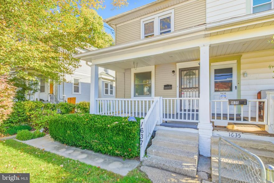 Welcome to this fully renovated 3 bedroom, 1 full and 1 half bath twin, thoughtfully redesigned with open concept floor plan and high-end finishes.  Including all new flooring, lighting and appliances,  bright white kitchen cabinets, quartz counters, lighting and laundry room on the main level!  The inviting front porch sets the tone for the modern interior.  The open concept first floor features a living room, dining room  with luxury vinyl plank flooring, a large bright white kitchen with stainless steel appliances, tile backsplash, and a sleek, minimalist powder room completes the main level.  Upstairs, find three spacious bedrooms and a custom modern luxurious tile full bath.  The fenced backyard patio is perfect for entertaining or for pets with parking for 3 cars in the back with storage shed.  Additional storage in the loft and basement.  New plumbing, new hot water heater, HVAC just serviced and seller offering 1 year home warranty!  This home stands out with the finest finishes in the area.  Move right in and enjoy.  Schedule your private showing today.