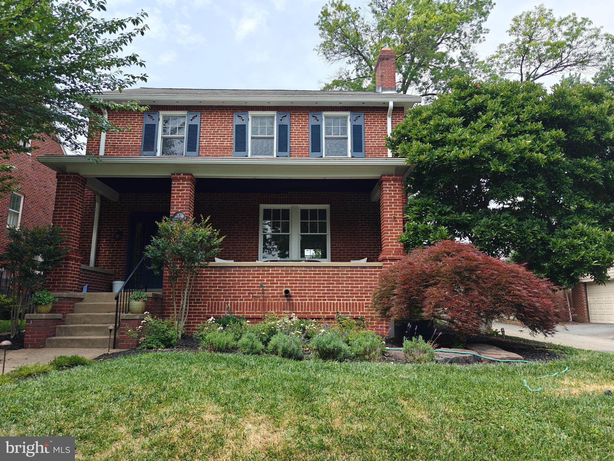 Come see our beautiful colonial home situated at the heart of Baker Park with multiple amenities right outside your front door; bocce courts, tennis courts, community pool, amphitheater, and Talley fitness center are all within a 1 block radius. The entire home has been redone. The back family room has new hardwood floors, floor-to-ceiling stone fireplace with gas insert and custom, hand-made black walnut mantlepiece, brand new (installed April '25) Andersen floor-to-ceiling picture windows and sliding glass door, and dry bar with custom, hand-made sapele bar-top. The downstairs bathroom has been renovated down to the studs and finished with Allen+Roth fixtures and vanity, and Moen shower components. The kitchen has undergone a significant facelift including the cabinets being re-finished and a newer GE electric stove and dishwasher. The original hardwood floors throughout the first and second floor were re-done by an antique floor specialist. The front fireplace has been re-done with a new gas insert and custom, handmade cedar mantle from the Pacific Northwest. The foyer has been re-done with wainscoting. The upstairs bathroom has been renovated down to the studs and also finished with Allen+Roth fixtures. The upstairs bedrooms have all been re-worked. The 5th bedroom/attic loft has been finished. The exterior landscaping has been re-done. The backyard is fully fenced in with turf which doesn't require normal yard work. The basement is partially finished; would make an excellent entertainment area. There is a two car detached garage with an attached carport for a third vehicle and electric. We've re-landscaped the exterior. This idyllic colonial would be an excellent option for anyone looking to make the most of living in Frederick. We are willing to work with a buyer's rep. Mortgage conveyance is an option!