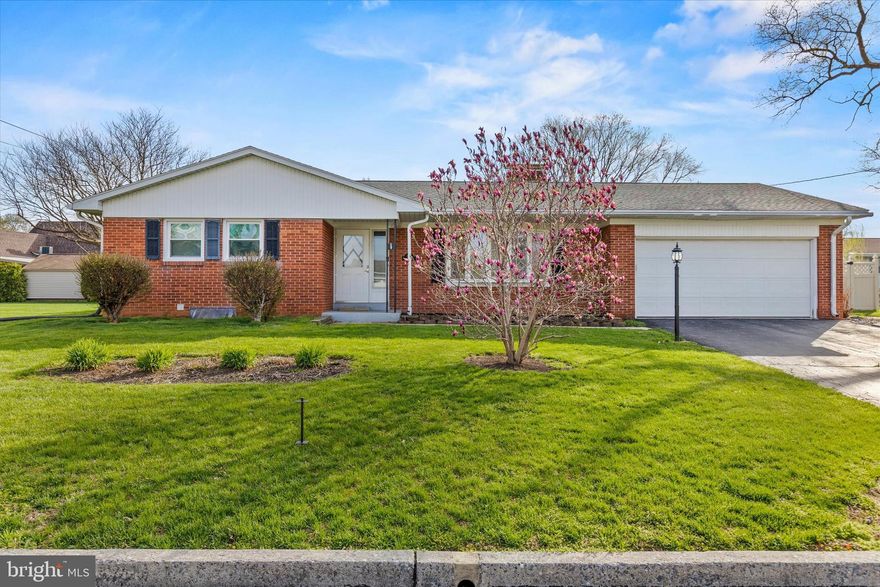 Welcome to this charming brick ranch in Palmyra, offering 2 bedrooms and 3 full bathrooms with easy one-story living and a layout designed for everyday comfort. Thoughtfully maintained over the years, this property blends classic character with key updates already completed. On the main level, you’ll find two bedrooms and two full bathrooms, including a spacious remodeled area that combines a full bath and main floor laundry. Each bedroom offers direct access to a full bathroom, creating a functional and convenient layout. A cedar-lined closet adds a touch of classic character, and hardwood flooring was observed in this area and may extend beneath portions of the carpeting. The inviting living room features a cozy fireplace, perfect for relaxing nights at home. The kitchen offers a functional layout with generous cabinet space and is ready for your personal touches. The lower level provides additional flexible space, including a partially finished area ideal for a rec room, hobby space, or hangout area, along with a third full bathroom. The remaining space offers excellent storage and direct access to the sunroom. The bright, heated sunroom is a standout feature of the home and has been the heart of many gatherings over the years. Step outside to enjoy the newer deck overlooking a fully fenced backyard with plenty of room to spread out, entertain, or unwind. Two outbuildings add even more versatility, perfect for storage, hobbies, or a workshop. Additional updates include a new roof in 2018, new sewer line to the street in 2021, and updated plumbing throughout. Central air adds to the home’s comfort. A great opportunity to make it your own while enjoying the space, layout, and major improvements already in place. Located just minutes from Hershey, with convenient access to shopping, dining, and everyday amenities. A one-year home warranty is included for added peace of mind. Schedule your showing today!