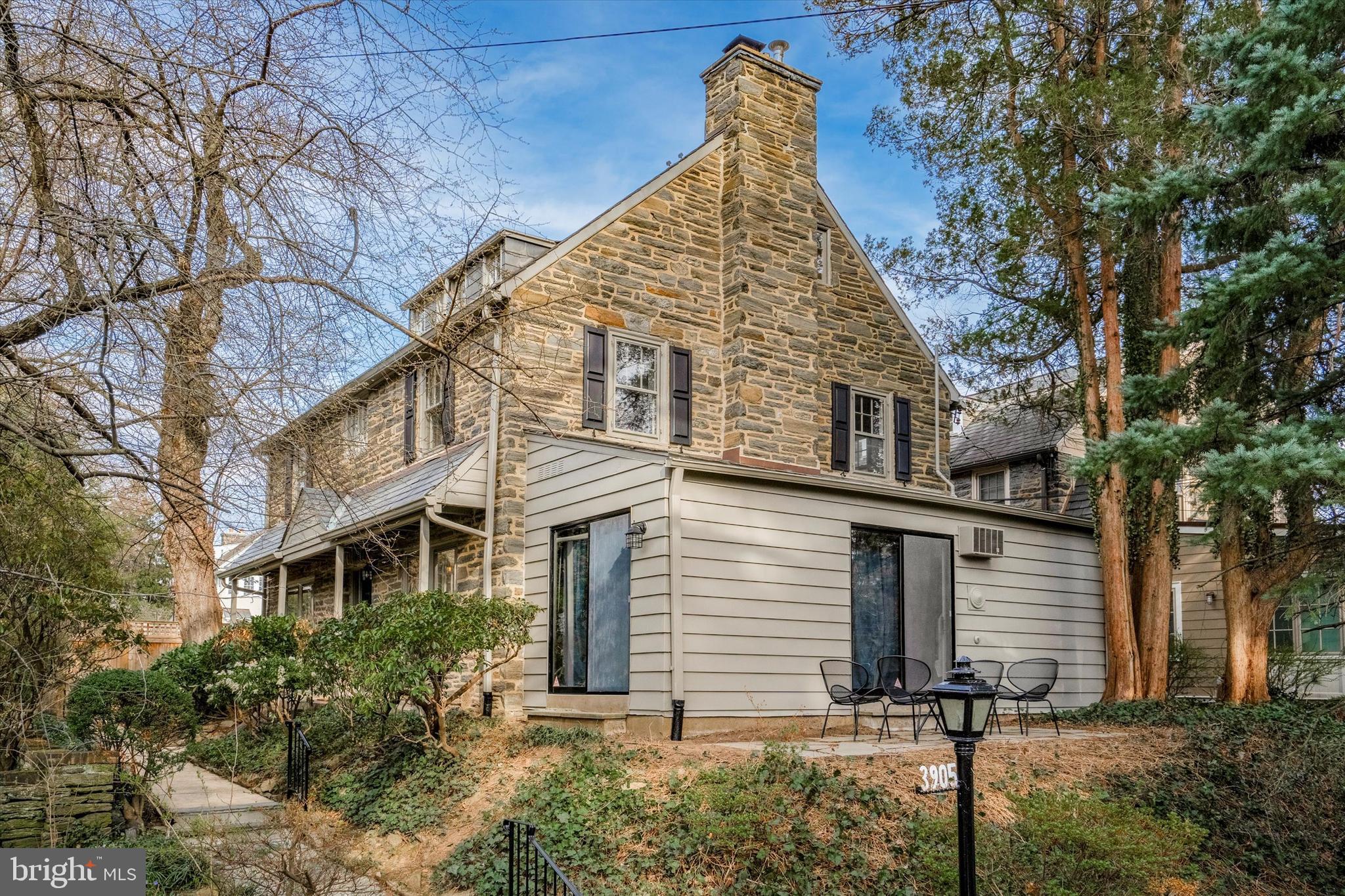 Over $150k in new updates! Stately & Stunning Updated 5 bedroom, 3 full bath, 2 half bath Detached Wissahickon Schist Stone Colonial Home w/ the entire exterior & interior just professionally painted, new gutted to the studs custom gourmet kitchen w/ built-in banquette seating opens to heated & cooled rear Matte White Solarium/Greenhouse/Sunroom w/ vaulted ceilings & PA Bluestone floor, dining room w/ French doors to rear PA Bluestone patio & yard, foyer, living room w/ a stone wood burning fireplace, heated & cooled front office/sunroom w/ exposed stone walls, tongue & groove ceiling, built-in desk, shelving & storage, family/kids/pets playroom, Peloton/Yoga/Fitness room, workshop, laundry w/ DBL utility sink, INT & EXT access to basement, garden seed growing room/photo darkroom w/ cast iron sink w/ a landscaped large level gated & fenced private yard, Matte Black Garden/Storage Shed, 3 patios (PA Fieldstone, Bluestone, Brick), PA Fieldstone walkways & garden walls, Firepit, Koi/Bird/Dragonfly/Bees water feature, native pollinator flowers, plants, shrubs & specimen trees. If you are looking for an updated home w/ modern amenities, restored period details, charm, character, great space to spread out inside & outside this home has it all. Lots of windows, light, closets (walk-in) & storage. Incredible location, 1 block to all these amazing lifestyle amenities: “East Falls” SEPTA Train Station to Center City, Hospitals, Universities, Suburban Station, 30th St. Station & Philly International Airport, McMichael Park, Playground & Dog Park, Mifflin school, library, restaurants, brew pubs, boutiques, coffee shops, banks & drug stores. 1 block to Thomas Jefferson U. 3 blocks: to Penn Charter, The Wissahickon, Schuylkill River & Trail, Kelly Dr, Route 76, 1 & City Line Ave. Updates: new gourmet cooks’ kitchen w/ built-in banquette seating & Coffee/Tea/Smoothie station (Oak Moss Dura Supreme Shaker Cabinetry, Walnut floating shelves, Brushed Brass hardware, stone Quartzite countertops, Herringbone Carrera Marble backsplash, Fireclay Farmhouse sink, SS faucet & appliances: 48” Miele Duel Fuel 6 burner gas range w/ griddle, rapid heat Convection oven, microwave & warming drawer, Bosch dishwasher, Frigidaire refrigerator, Zline range hood, Insinkerator disposal, hardwood floors, LED recessed & Brushed Brass pendant lighting), Primary Bedroom En Suite full bath (Matte White tile shower, Matte Grey wall & floor tile, vanity, sink, faucet, toilet, shower fixtures, Barnwood mirror, Brushed Brass & Chrome lights, linen closet), 2nd full bath (White cast iron tub/shower, White wall tile, Green floor tile, sink, faucet, toilet, shower fixtures, Brushed Brass lighting), 3rd full bath (Green cast iron tub/shower, Green wall & floor tile, sink, faucet, toilet, shower fixtures, lighting), 1st FLR 1/2 bath (Carrera Marble Floor, Barnwood mirror, faucet, lighting), basement 1/2 bath (toilet), HE gas boiler (Weil-Mclain) & HWH (Bradford White), HE high velocity Central AC (Unico), Slate Roof, all new electric wiring & 200 amp service (whole house rewired), light fixtures, refinished original Oak & Heart Pine hardwood floors, carpeting, restored: original Brass door knobs, wood & screen doors, windows, moldings, millwork, railings, banisters, built-in storage, shelving, Matte Black doors, windows, shutters, shed & railings, Matte Felted Wool color EXT windows, trim, soffits, fascia, gutters, downspouts, Solarium/Greenhouse/Sunroom, large backyard perfect for a pool, urban homestead, organic vegetable/flower gardens, kids, pets, your next BBQ, Red Cedar Gates/Fencing, Bluestone walkways, walls, & patios.  Easy access to: Center City, Manayunk, Bala Cynwyd, Mt. Airy, Chestnut Hill, Main Line, 1, 76, 676, 476, 95, PA suburbs, NJ, DE, Poconos, NJ/DE/MD beaches, Brooklyn & NYC. With the Philadelphia Homestead Exemption, the 2024 estimated property taxes would be $7805.