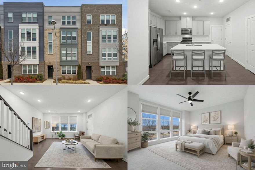 This beautifully designed urban-style luxury townhouse condo offers a perfect blend of modern sophistication and inviting warmth. With 3 spacious bedrooms and 2.5 baths, the home features an open-concept layout that is filled with natural light, creating an uplifting and comfortable atmosphere. The rich hardwood floors on the main level and dramatic floor-to-ceiling windows enhance the bright and airy feel of the space. The gourmet kitchen is ideal for both hosting and everyday living, featuring granite countertops, stainless steel appliances, and a sleek designer backsplash. Upstairs, the generously sized bedrooms offer peaceful retreats, and the beautifully finished baths with granite details continue the sense of comfort and refinement. Meticulously maintained and move-in ready, this home is located near the Innovation Station Metro and major commuter routes, providing easy access to transportation and a convenient lifestyle. The neighborhood offers a vibrant, mixed-use environment with retail, dining, parks, and recreational spaces all within walking distance, allowing for an ideal balance of convenience and community. This home provides a wonderful opportunity for those looking to enjoy modern living in a welcoming and well-connected area. Photos may be virtually staged