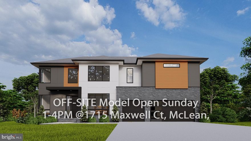 OFF SITE Model Home at 1715 Maxwell Ct, Mc Lean, VA 22101 @ 1-4pm on Sunday.
Pre-Construction Offering: Introducing 7030 Santa Maria Ct, McLean, VA 22101. Nestled in the established Broyhill Estates neighborhood, this exceptional new home offers a serene residential setting just minutes from downtown McLean. Enjoy convenient access to major commuter routes including I-495, Georgetown Pike, and Dolley Madison Blvd., providing seamless connectivity to Tysons and Washington, D.C., along with close proximity to shopping, dining, and everyday conveniences.

Boasting over 7,300 square feet of thoughtfully designed living space, this luxury residence by Anchor Homes features 7 bedrooms and 7.5 bathrooms, combining exquisite design with superior craftsmanship. The gourmet kitchen is equipped with high-end appliances and opens to a spacious family room with a cozy fireplace—perfect for both everyday living and entertaining. Formal living and dining rooms provide elegant spaces for gatherings.

The upper level offers six generously sized bedroom suites, each with walk-in closets and private baths, creating comfortable and private retreats. The finished lower level includes a full guest suite, with options for a professionally designed media room and wet bar—ideal for hosting or relaxing movie nights. Outdoor living can be tailored to your lifestyle with optional features such as a spacious deck.

Don’t miss this rare opportunity to own a brand-new luxury home in one of McLean’s most desirable neighborhoods. Don't miss the opportunity to make this luxurious residence your own. For a limited time only, take advantage of pre-sale pricing and exclusive discounts for buyers providing construction financing. This home is offered at an exceptional price and features the Builder’s Model Package. Please contact us for additional details and available customization options.