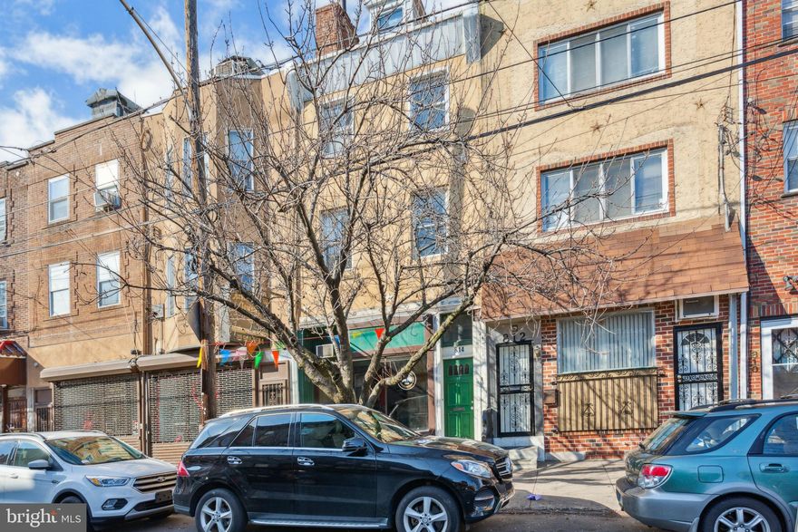 Great New Listing and Fabulous Opportunity to own a mixed-use property situated in the Italian Market Area and Located on the Famous 9th Street. Introducing 814 S 9th Street.   Expansive 2700 Sq. Ft Building with 2 Separate Entrances – 1st Floor is Commercial Space and the Upper Unit is a Spacious 4/5 Bedroom -2 Bath Tri-Level Apartment.   1st Unit - Former Coffee Shop currently vacant and consisting of a Spacious Front room with Gorgeous Original Soaring Tin Ceilings, Huge Front Windows allowing Great Exposure, Hardwood Floors, Tons of Built in Shelving and a Bar Area with lots of Countertops and Storage.   Just down the Hall is a Separate Prep Room/Office with a Sizable Powder Room and a Bonus Room with Side Breezeway leading to Rear Outdoor Space.  2nd Unit – 4/5 Bedroom - 2 Full Bath Apartment with unbelievable space and encompassing the entire 2nd, 3rd and 4th Floor.  This unit has High Ceilings, Original Wide Plank Pumpkin Pine flooring throughout, Living Room, Large Eat in Kitchen, 4 Spacious Bedrooms all with Good Closet Space plus a Separate Rear Laundry /Storage/Utility Room that can be easily converted to the 5th Bedroom. Basement – Full and running the entire length of the building with lots of Extra Storage Space.   This Property does need some TLC but the location is A+ with lots of foot traffic and with walking distance to many local shops, restaurants, cafes, parks, playgrounds and transportation.   Come see this Great Investment Opportunity with many, many possibilities.  Bring your imagination and don’t let this one get away – Easy to show.