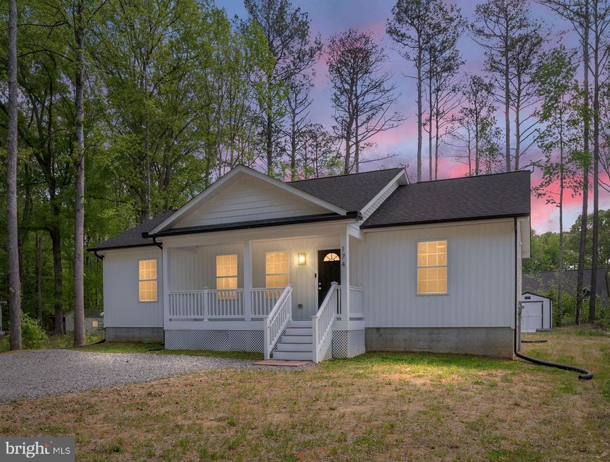 Welcome Home to Placid Bay!** Experience this beautifully designed, recently built home in Placid Bay Estates that perfectly balances comfort and functionality. As you enter, the striking cathedral ceiling and exquisite finishes create an inviting atmosphere.

The charming board and batten siding sets a welcoming tone, and you can unwind on the front porch or entertain on the spacious back deck. High-end Luxury Vinyl Plank (LVP) flooring adds both style and durability throughout.
The chef's kitchen is a standout feature, featuring custom 42” cabinetry, gorgeous granite countertops, and top-of-the-line stainless steel appliances. Luxurious bathrooms showcase custom tile work and elegant quartz countertops, complemented by recessed lighting and upgraded fixtures.

Additional highlights include a walk-in closet in the primary bedroom, a walk-in pantry, and an expansive backyard with a wide driveway. 
Enjoy quick access to local attractions:
- 15 minutes to Colonial Beach
- 20 minutes to Dahlgren and Montross
- 40 minutes to Fredericksburg and Tappahannock 

Don’t miss your chance to see this exceptional property—it's a must-see!
