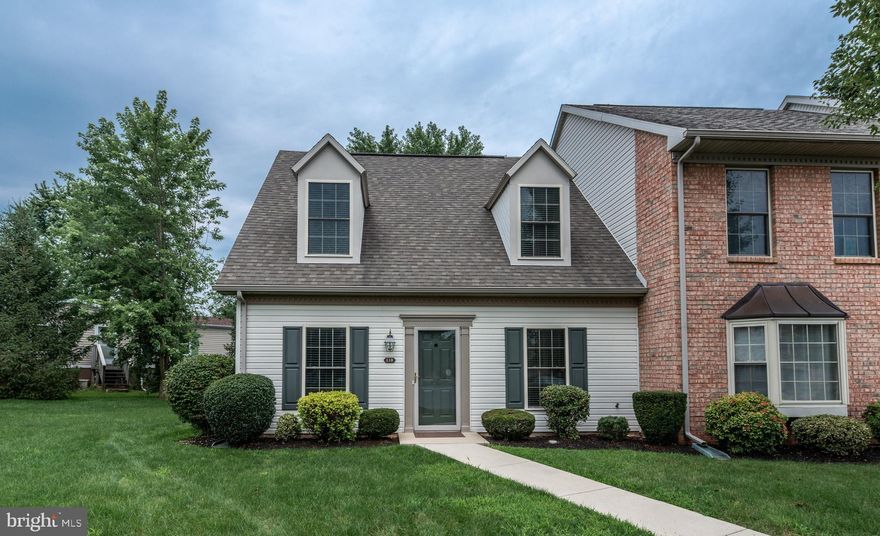 Immaculate 2-BR/2.5 Bath condo in popular Melbourne Place boasts private cul-de-sac with view of tree-lined common area.  This exceptionally well maintained Cape Cod-style home in the Mechanicsburg Area School District  offers open floor plan on first level with formal dining room, spacious kitchen and half-bath with laundry.  The roomy kitchen, which features black appliances and pantry, leads to an adjacent patio and attached storage unit. The upstairs bedrooms are bright and cheery with walk-in closets, ceiling fans and full baths.  Plenty of storage is provided by huge attic that is easily accessible from the MBR.  If you are looking for style, comfort and an affordable home within close proximity to Rtes. 15, 581, and the PA Turnpike, then 110 Melbourne Lane is ideal.  The reasonable $127.50 monthly HOA dues provide a low-carefree  life style with no worries about lawn care, snow removal or exterior maintenance,  Newer heat pump and hot water heater provide extra value for the next owner.
