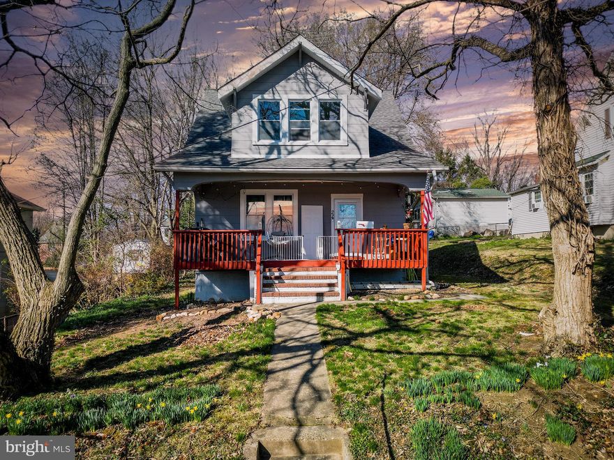 This beautifully updated circa 1925 Colonial blends historic charm with modern updates  with alley access parking in rear of property! Relax on the inviting covered front porch before going inside to discover spacious living areas and thoughtful upgrades throughout 3 generously sized bedrooms on the main level, Bright living room with built-in shelving and stylish vinyl flooring, Spacious dining room open to an updated kitchen with stainless steel appliances. Beautiful updated half bath off the dining room, and updated full bath on the upper level. Expansive lower level with laundry—ready for your creative vision! Roof, Refrigerator, Microwave, Stove, Disposal, Water Heater, and HVAC all updated in  2023.Prime Location, Convenient to I-695, I-95, and I-295. Close to shopping, dining, and all that Catonsville has to offer. Don’t miss this charming home in a sought-after location—schedule your tour today!