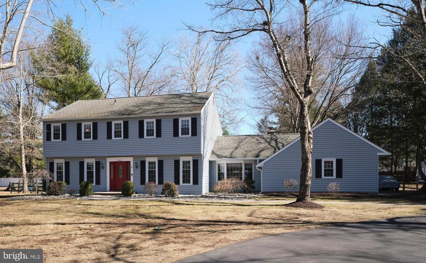 **OPEN HOUSE SATURDAY 12-2**.   Welcome to 1280 Taylorsville Rd, an elegant colonial in sought-after Washington Crossing!  Beautifully updated and meticulously maintained, this home is sited on a lightly wooded 1-acre lot close to the river, canal, and village.  Enter the spacious foyer, and you'll find the formal Dining Room to the right and Living Room or Office to the left.   Stepping into the gourmet Kitchen, you will find an elegant, well-equipped workspace making daily meals and holiday dinners a breeze!  High-end stainless appliances include wall ovens & downdraft induction cooktop, making your meal prep a delightful experience.  Expansive counter & storage space makes multi-chef meals easy.   Family and friends will love to gather around the spacious island.   The Kitchen is open to the large Family Room, perfect for quiet evenings or large family gatherings.  Enjoy the spacious 3-season Porch overlooking the beautiful, private back yard.  A convenient Powder Room and Laundry Room complete the first floor.  Upstairs, an elegant Primary Suite with expansive bedroom, spacious bath, and walk-in closet provides the perfect retreat at the end of the day.  Three more large bedrooms and spacious hall bath complete the 2nd floor.   HARDWOOD FLOORING under the carpet in LR/Office and all bedrooms!  Downstairs, a clean and bright Basement will make the perfect recreation space..... use as is, or finish to your liking.  Attached 3-car Garage with convenient loft storage above, abundant parking, and whole-house generator complete the picture.  Dream location for NYC, Phila, and Princeton commuters.  Close to the delights of New Hope and Newtown.  Blue Ribbon Council Rock North School District featuring highly acclaimed Sol Feinstone Elementary.  This home is the complete package!  Don't miss out..... schedule your appointment today!