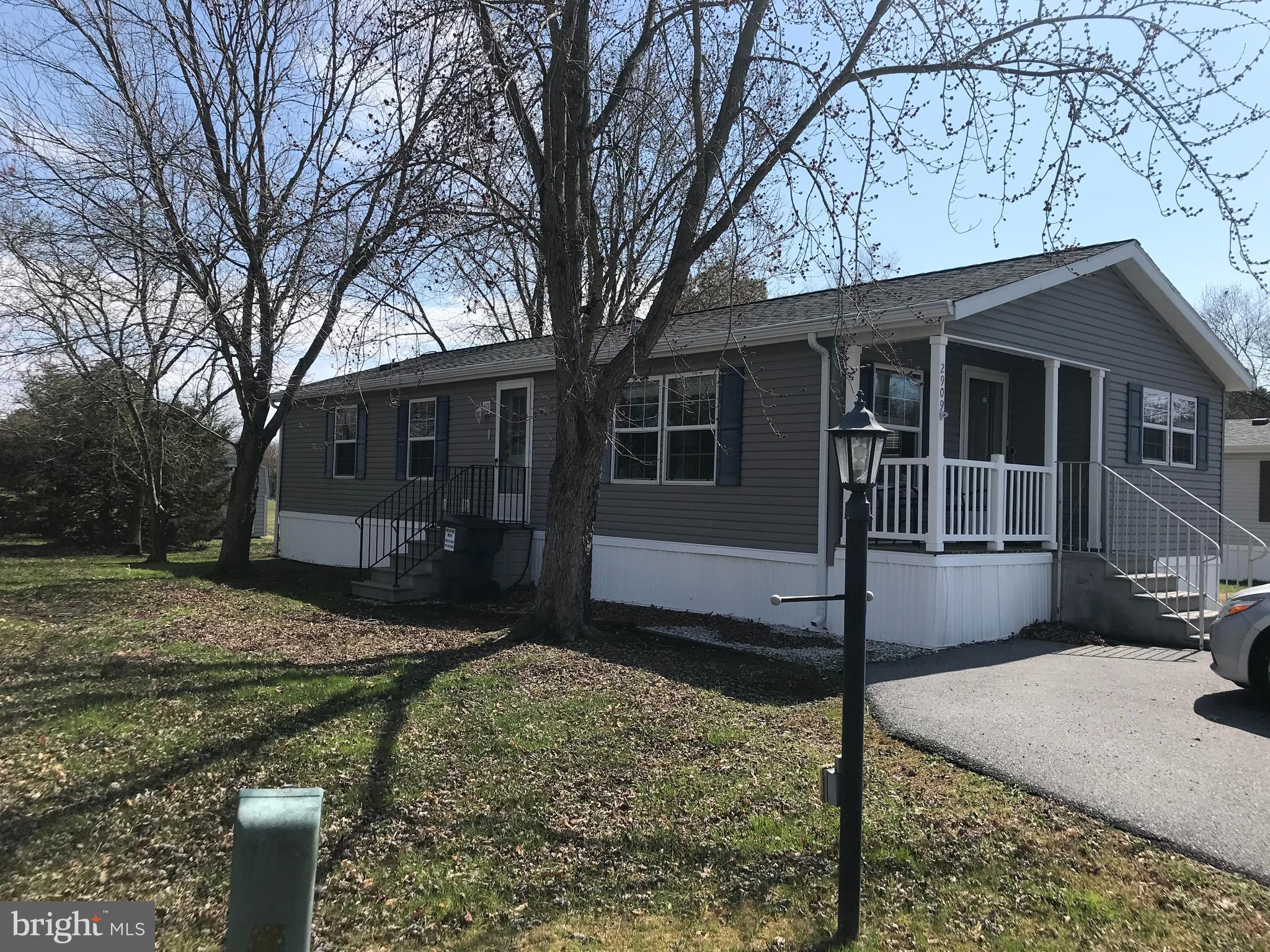 This immaculate home is move in ready! Perfect for those seeking a low maintenance lifestyle amd convenience. Home offers an open floor plan, brand new hvac system and new flooring. There is a shed for additional storage and an open front porch to enjoy spring days. Buyer to provide proof of funds with offer and be approved by park management (application fee-credit report and background check). Home must be owner occupied. Lot rent of $665 monthly covers property taxes, garbage, water, sewer and general park maintenance.
