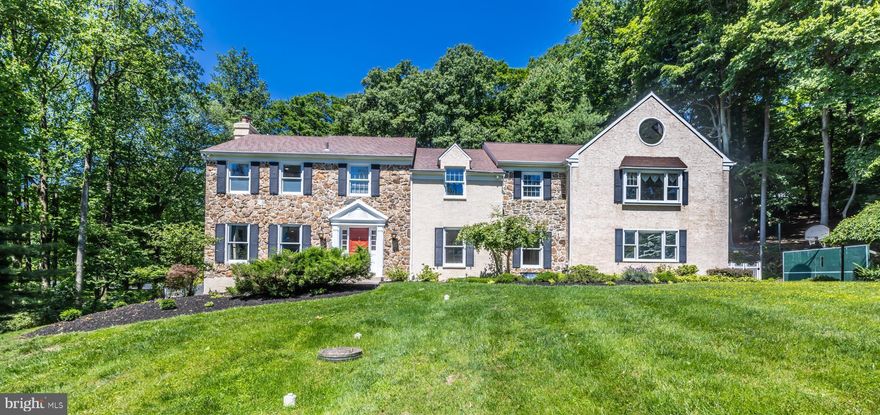Ideally located on 2.3 acres in Tredyffrin Township, this 5 bedroom 4 bath Colonial home provides you the perfect retreat.  The foyer welcomes you into the home with a spacious light filled dining room on the one side and a formal living room with a comfortable wood burning fireplace on the other.  Through the living room, enter the office with built in bookshelves and double doors which lead to the newly updated Trex deck and hot tub.  In the heart of the home is the stunning updated kitchen with an open concept floor plan including the breakfast room, family room with stone fireplace plus views of the yard and surrounding woods.  The kitchen will WOW you with its gorgeous 14’ center island, quartz counter tops, built in wine fridge, Sub-Zero fridge, and stainless-steel appliances.  Completing the first floor is the laundry room, with access to the garage, and powder room.  Hardwood floors throughout, with tile in foyer.  Head upstairs and check out the master bedroom with a custom built closet, additional linen closet and a Juliet balcony.  The en-suite bathroom was renovated in 2022 with all the bells and whistles including a soaker tub, glass enclosed tile shower, patterned tile floor with radiant heat on all floors (yes, even in the shower), towel warmer, quartz counter tops, sound system and top of the line fixtures.  There are four additional bedrooms and a hall bathroom on this level as well as a 29x24 Great Room, which could be used for a family room, playroom or office.  The finished basement includes a family room area with built in cabinets, an additional room which could be used as an office, craft room or bedroom, a full-sized bathroom, a workshop, and access to the outside. Step outside to your own backyard oasis and enjoy all the comforts of your beautiful in ground pool, hot tub and putting green surrounded by mature trees and greenery, a flagstone patio and Trex deck (plus a sound system). Home freshly painted, new carpets in basement and second floor. Equipped with SMART features and partial house generator. Easy access to 202, Turnpike, I-76, Valley Forge National Park, shopping and Chesterbrook and Great Valley Corporate Centers.  Professional photos will be added by May 30th.