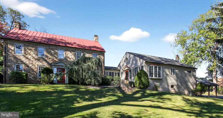 Welcome to this traditional center hall , stone colonial , that offers classic charm, spacious rooms and a unique opportunity in  the heart of Abington township. Tucked away on 1.06 acres of beautiful grounds, this charming residence offers a professional office space as well as an in law suite. Attention to detail is readily apparent with the beautiful wood floors, millwork, classic builtins that were typical in the design of these colonials from  the 1900's.  The traditional center hall floor plan  includes a formal dining room with corner cupboard , living room with wood burning fireplace,  a warm, paneled den, cozy kitchen with updated appliances, and back staircase, a sun room with a hot tub, full bath with stall shower, and a breezeway with access to the two car garage . The  second floor has 4 spacious bedrooms and three full baths.  An additional  two bedrooms and storage closets are on the third floor.   The lower level is complete with a  nicely finished recreation room  ,  in law suite  with full bathroom, utility and work shop area and outside exit to rear yard and storage shed. A hallway connects the residence to the attached professional office space, with F5 & F2 use classifications per township zoning officer. There is also a  separate privacy outside entrance to a  bright, spacious waiting area, PR, storage room /file room , reception area, lab facilities with sink, refrigerator and builtin storage, and client/professional/exam room. A private  drive provides additional parking. .Let your imagination  be your guide  with the endless possibilities to  make this stately property yours. Convenient to transportation, excellent schools ,shopping, restaurants and trauma level medical facilities. Truly a Hidden Gem on Hidden Lane!