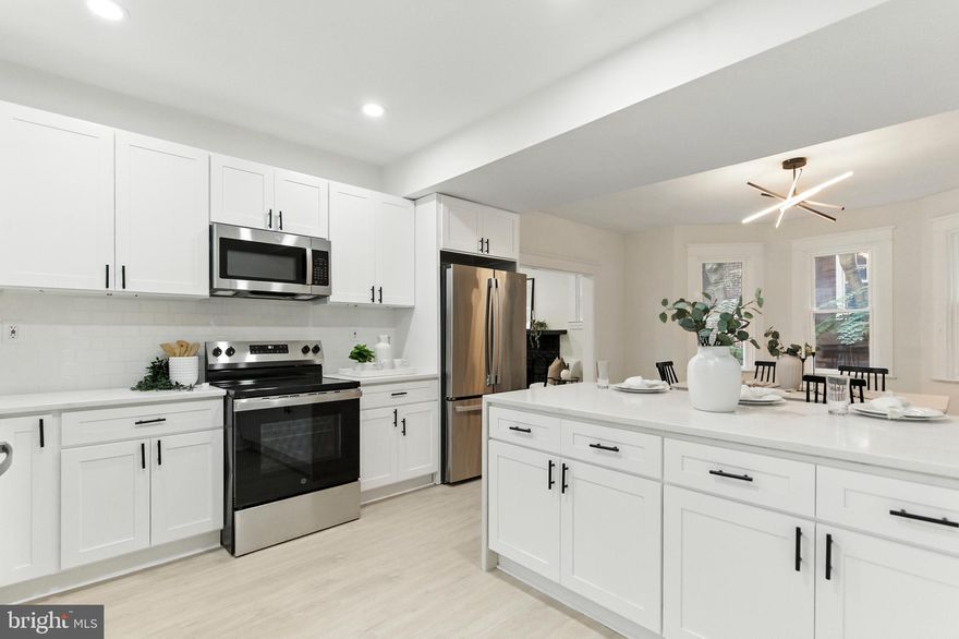 Welcome to your dream home in the heart of Gwynn Oak! This beautifully renovated 4-bedroom, 2.5-bath Cape Cod offers the perfect blend of modern style, comfort, and convenience. The main level features a bright, open living room and dining area that flows seamlessly into the designer kitchen, the true heart of the home. You'll fall in love with the waterfall-edge quartz breakfast bar, premium stainless steel appliances, custom cabinetry, and striking finishes that make this space ideal for everyday living and entertaining. A stylish half-bath adds convenience for guests. Upstairs, you’ll find three generously sized bedrooms and a beautifully renovated hallway bathroom with modern finishes. The fully finished basement adds even more living space with a large family room, an additional bedroom, and a full bath that is ideal for guests, a home office, or playroom. Step outside to enjoy the back deck for morning coffee or summer evenings. Conveniently located near major commuter routes, shopping, and dining, this move-in-ready home sits in a quiet, established neighborhood with plenty of space to grow. Schedule your tour today—this one won’t last!