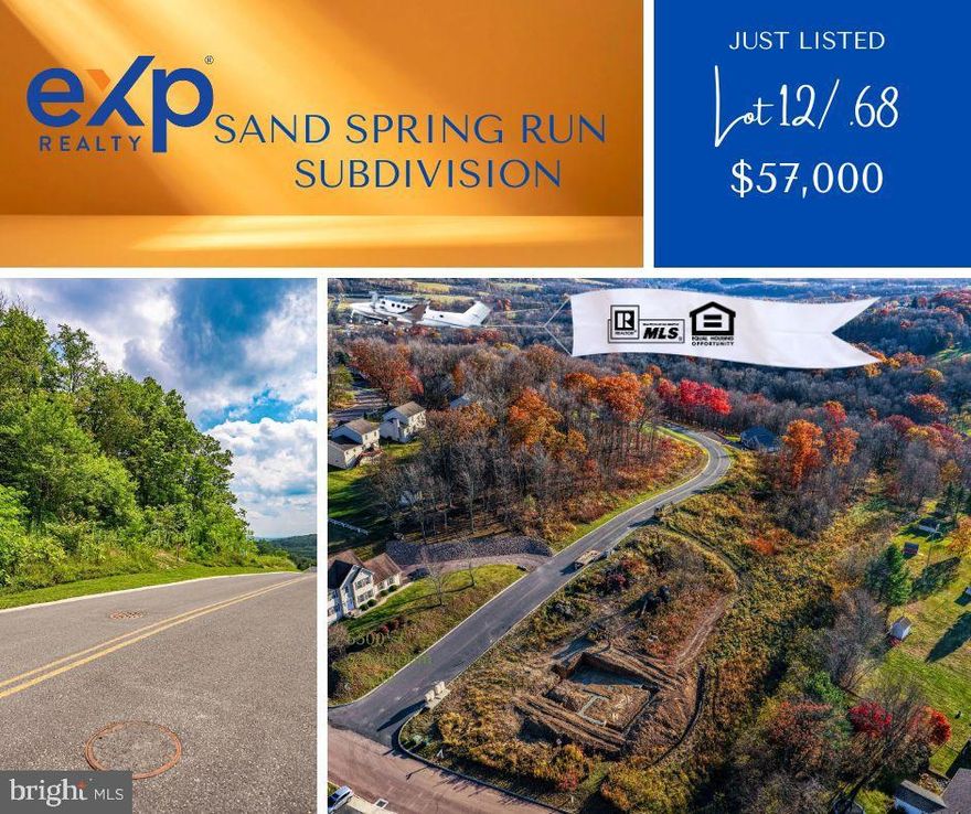 Welcome to Sand Spring Run Subdivision, Frostburg’s premier residential community surrounded by natural beauty and mountain charm. Lot 12 offers 0.68 acres of gently sloping land with breathtaking mountain views, providing the perfect canvas to build your dream home. Enjoy the peace of country living while staying close to everything you need—Frostburg State University, shopping, medical facilities, and easy access to Interstate 68 for convenient commuting. Experience the best of Western Maryland living in a thoughtfully designed neighborhood with protective covenants and restrictions to maintain the integrity and value of your investment. Call today to schedule a tour!