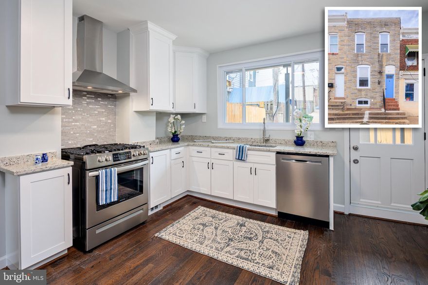 PICTURE PERFECT ROW HOME IN GREEKTOWN! Enter into your beautifully remodeled row home with newly refinished hardwood floors that seamlessly flow throughout the entire first floor.  The kitchen has been completely redesigned with custom white shaker cabinetry, granite counter tops and stainless steel appliances. Upstairs you will find two generously sized bedrooms and a full remodeled bathroom.  The basement is unfinished but has a ton of space and is great for storage.  Outside you will find a private patio area that doubles as off street parking!   There have been so many updates in this home including all new flooring, new paint throughout, all new windows, new HVAC and so much more.  House is vacant and easy to show so schedule your showing today!