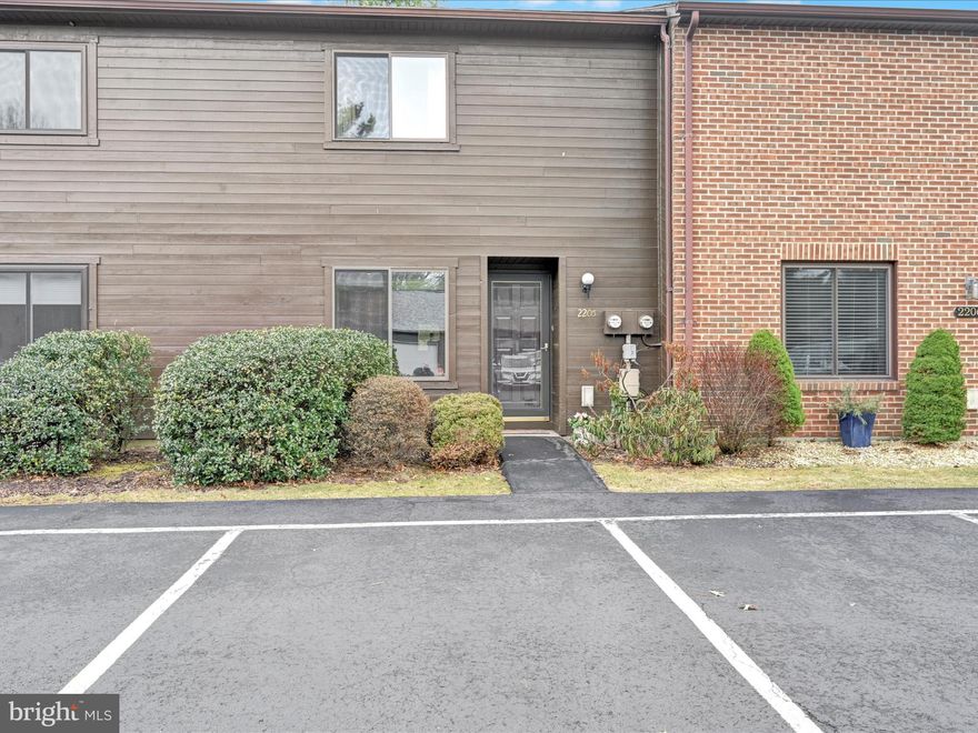 Cute and cozy townhome in PineBrook available now.  This two bedroom townhome has been well maintained and is ready to move in or update to your taste.  The first floor offers a large open concept living & dining room with a fireplace and slider door to the patio.  The kitchen has plenty of room to cook and create a breakfast nook by the large front window.  The laundry closet is also conveniently located in the kitchen. Completing the first floor is a half bath, a sizable entry closet and a pantry closet.  Upstairs, you'll find two generously sized bedrooms.  The primary offers a walk-in closet and a second closet.  In the hall is a full bath and linen closet.  Outside enjoy evenings on the patio with a view of trees and nature.