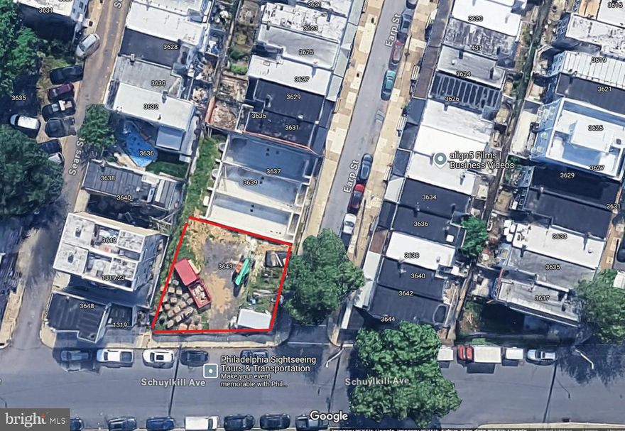 ***This listing is for 3 parcels***

3641 & 3643 Earp St + 1319 Schuylkill Ave – 3 Parcels, Rare River Views

Welcome to the cutest Philly neighborhood you’ve never heard of — but you will. This listing includes three adjacent parcels in the ultra-rare Forgotten Bottom area, now connected to Center City by the Schuylkill River Trail; turning this once-hidden pocket into a sought-after hub.

Nearly 4,000 sq ft combined, one of the only places in the city you can build new construction with actual river views. Peaceful, tucked-away feel, but still minutes from CHOP, University City, Center City, and the growing Bartram’s Garden stretch (where the trail will soon expand even more).

Bike to work, kayak on the river, walk straight into the city. New construction is already popping up all around — and with limited land in this area, property values have been climbing steadily and show no signs of slowing down. Come see why people are starting to flock here.