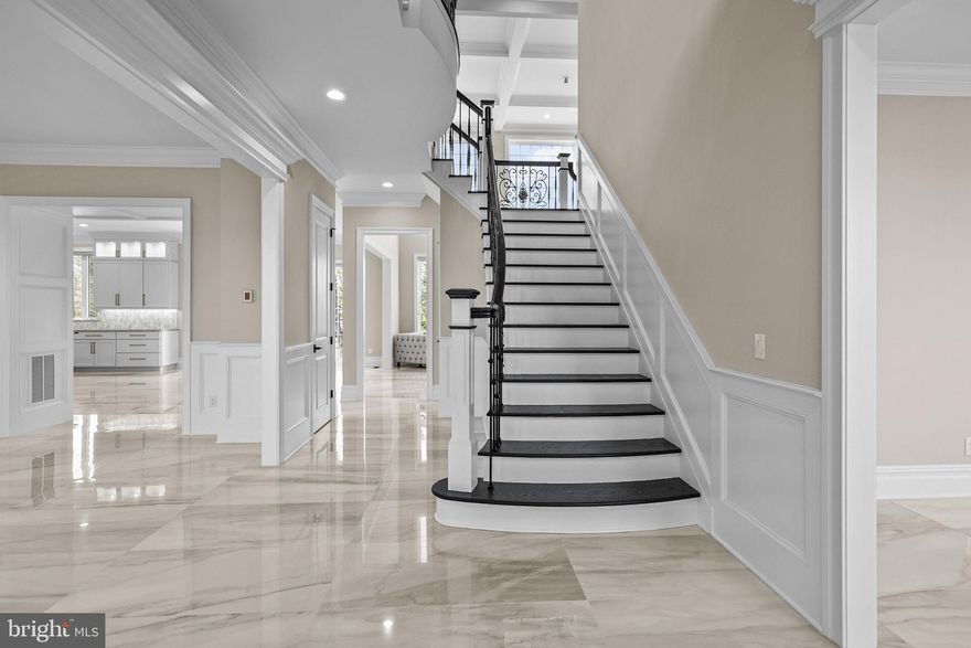 Exquisite 3 month old custom home in the highly sought after community, Waverly at Northampton by Mar Mar Builders. Expanded Ashton model with classic foyer entry and split butterfly staircase, exceptional open floor plan features gourmet kitchen with oversized island and breakfast room overlooking the dramatic 2 story family room with rear wall of windows. Entertaining is a breeze with the Butler’s Pantry and formal Dining Room. Expanded 1st floor private study, large mud room entry and two powder rooms complete the 1st floor. Upstairs Owners Suite with Inglenook, 2 sided fireplace  and delightful Owners Bathroom with shower and free-standing tub. Custom finished daylight basement with full bar, fireplace, bedroom and full bathroom. Upgraded lighting/electrical package, upgraded flooring including 24" x 48" Porcelain tile flooring throughout most of the entire 1st floor, ceiling heights increased as follows: 10' basement, 10' first floor and 9' second floor. Call today for your private showing.