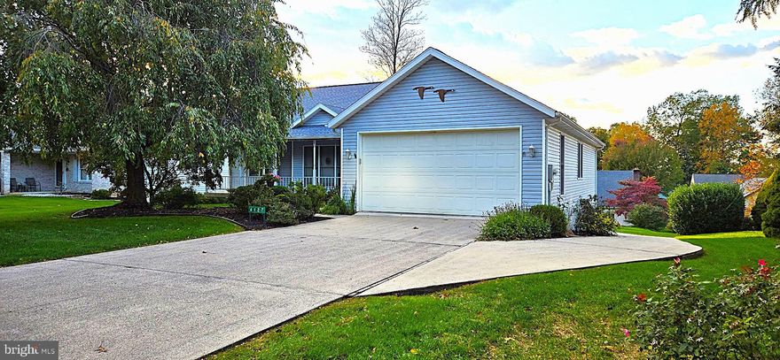 Stunning Rancher in Penn National with split-living 4 bedrooms, 3 full Bathrooms in excellent condition!  Picky Buyers are Welcome!  Immaculate and upgrades throughout.  Laundry off the front-loading two car garage with a utility sink.  3rd car garage is accessed through the back of the home.  Formal dining and living rooms have crown molding and gleaming wood floors.  Kitchen has a breakfast room with walk-out slider to the covered deck.  Split living floor plan allows for privacy in the primary bedroom and primary bathroom off the kitchen.  Bedrooms 2 & 3 with another full bathroom can be found on the opposite side of the home.  Lower-level has a 4th bedroom and 3rd full bathroom.  Lower-level has a large great-room with a propane log fireplace and walk-out to the covered patio and fenced backyard.  Well-manicured yard in a beautiful neighborhood!  A true gem.  Just move-in and enjoy life!