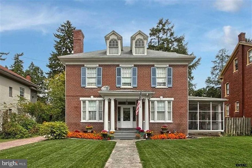 Character & Old World Charm Radiate from this all  Brick Home on a .28 Acre Lot.  Featuring: Stamped Concrete Driveway. Brick 1 Car Garage w/new roof. 1st flr Ceilings 9.5', 2nd flr Ceilngs 8.5',  Inlaid Hardwood floors, Pocket Doors, 1st flr laundry / Half Bath, LR & Bd Rm w/Decorative Fireplace's, Screened in Porch, Freshly painted, 3 Possible Bd Rms on 3rd FL!