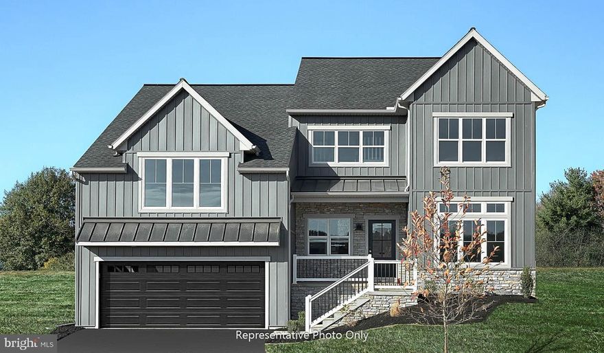 This charming home features an owner's suite on the main level and a 2-car, lower-level garage. Upon entering the foyer, there is a private study and stairs to the main level. Stylish vinyl plank flooring flows throughout the main living areas. The kitchen is well-equipped with enhanced cabinetry and appliances, quartz countertops with tile backsplash, and a large pantry. The dining area has sliding glass doors to the rear patio and is adjacent to the great room warmed by a gas fireplace. The owner’s suite includes an expansive closet and a private bathroom with a tile shower and double bowl vanity. The upper level is complete with 3 bedrooms, a full bathroom, and a flex room that can be used as a second office, playroom or other versatile space.