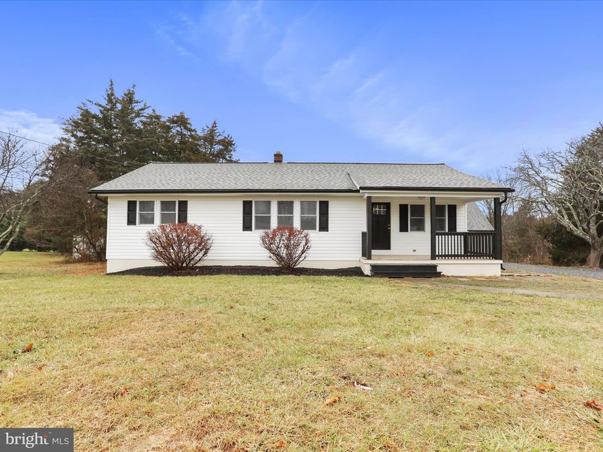 *Appraised at or above $354,900 with FHA appraisal, buyers backed out not wanting to wait for survey of new lot to be completed, estimated completion is end of February, home inspection and repairs already done* Wow! Newly renovated rancher with lots of new features on an unrestricted, no hoa lot of approximately 2.8 acres! This 3 bedroom, 1 bath rancher has an extensive list of new items to include: HVAC, windows, vinyl siding, LVP flooring, white shaker cabinets with quartz countertops and stainless steel appliance package, light fixtures including recessed lighting, new bathroom and water heater.  There is a huge detached garage/workshop with electric and plenty of driveway parking.  Nice yard and patio with woods and plenty of deer and wildlife on the property.  Front covered porch and a new deck off of the side of the home.  Check it out, great house in a great location!