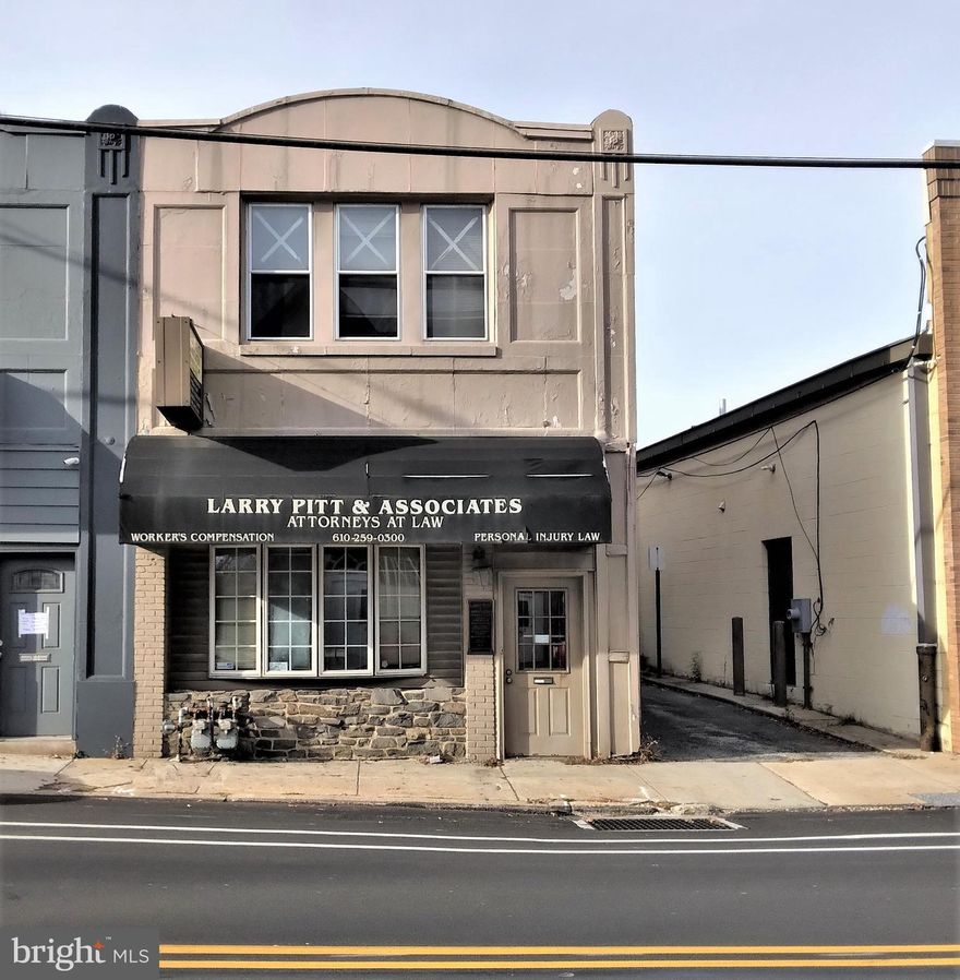ATTENTION INVESTORS!! - Outstanding, Income-Producing Multi Use Building WITH Commercial Space on Street Level. High visibility, Front Signage, HIGH-traffic Avenue, close to Septa Train and Bus lines. Zoned Central Business District for Office, Retail, Restaurant, Etc. 

PLUS huge Income-Producing 2-Bedroom Apartment With Parking just 1/2 block from the Train Station. Hardwood floors throughout, Living Room, Dining Room, FULL Kitchen, Gas Range, Oven, Fridge, 2 Bedrooms, Lots of Windows, Large Hallway, HIGH Ceilings, FULL Bath. Gas Utilities, FireLink System, Security System. Separate Utilities - Tenant pays separate electric and splits water bill with 1st Floor Commercial Space. Fantastic location, adjacent to Shopping Center, Train and Bus stops just steps from the door in busy Downtown Lansdowne, Restaurants, Aldi Grocery Store, Beauty Salon, Library, FedEx and more!

Large FULL Basement for Storage and Utilities. Apartment has Private Entrance. Designated parking behind the building.