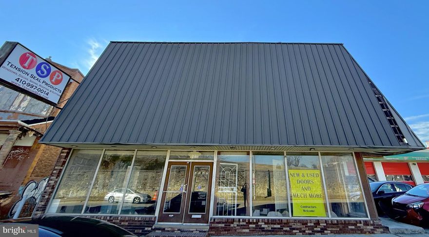 Commercial opportunity offering approximately 10,000 square feet of versatile space along Frederick Avenue. This property supports a wide range of potential uses, including retail, professional services, flex space, warehouse, or owner-user occupancy. Recent improvements include a flat roof resurfaced in 2025 and a furnace approximately three years old. The building is served by public water and sewer, natural gas, central air conditioning, and forced-air and hot water heating. The interior offers a flexible layout with concrete flooring and partial carpeting, allowing for a variety of build-out options. The upper level presents value-add potential, featuring three efficiency-style rooms, each with its own kitchen and bath area, as well as a full apartment, all requiring complete renovation.

Ideally located with strong accessibility and convenience, the property is approximately two blocks from both a fire station and police station, about two minutes from St. Agnes Hospital, and less than one mile from Mount St. Joseph High School. Situated with direct frontage along a well-traveled corridor, the property benefits from strong visibility and accessibility within the West Side neighborhood. An excellent opportunity for investors or owner-users seeking a well-located commercial asset in Baltimore City. Immediate possession is available.
