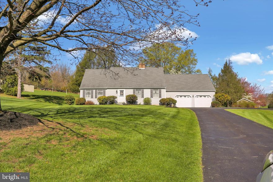 This Oley Cape Cod is sure to impress!  This home has been extremely well maintained inside and out! Situated on 1.5 acres and has a heated pool!  Features include 3 bedrooms, 2 baths, beautiful 4 season room that leads to the trex  deck with lighting.  Nice brick wood burning fireplace in family.  Updated kitchen with breakfast bar.  This home has also been freshly painted and has attractive open beam ceiling in dining room! 2 car garage, radon system, generator, and RO system are a few extras!