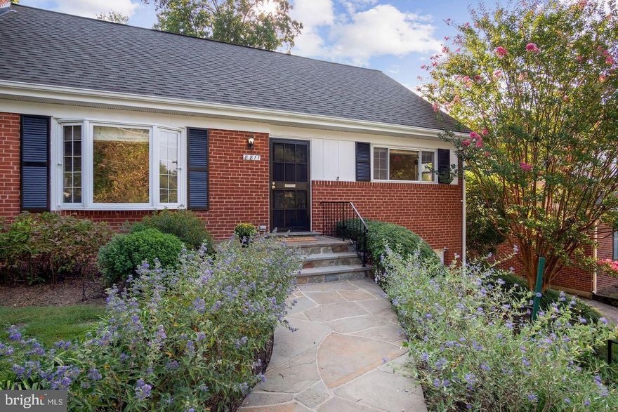 Beautiful,  Updated 4 bedroom, 2.5 bathroom, Cape Cod in  Chevy Chase.. Amazing Garden Flagstone and Brick Walkway and Patio. Large living room with bay window and wood-burning fireplace . Large  Dining room and Family room.  It is a pleasure to cook In the light-filled kitchen with Ceiling fan,  Corian countertops, Subway Tile backsplash and Beautiful Cabinets. The Family Room/Sun Room features cathedral ceiling with skylights, tile floor, and ceiling fan.  Beautiful views and access to the rear garden ,  brick patio and yard. Two large bedrooms and a modern renovated full bath complete the first floor. The second level has two additional large  bedrooms, both with access to under eave storage. The second beautiful full bath . Gleaming.  hardwood floors on the first and second level. On the lower level you will find a  Recreation Room with ceramic tile floor and recessed lights, half bath, Several Storage Closets, Utility Room and Laundry Room. A door  provides access to the garage.  Very convenient location - close to shopping, private and public schools, Rock Creek Park and Meadowbrook Park, public transportation,  and restaurants!  Walnut Hill Road Residents have priority if they wish to join the North Chevy Chase pool without waiting. Few blocks to Chevy Chase Lake Shopping Area and the Purple Line .