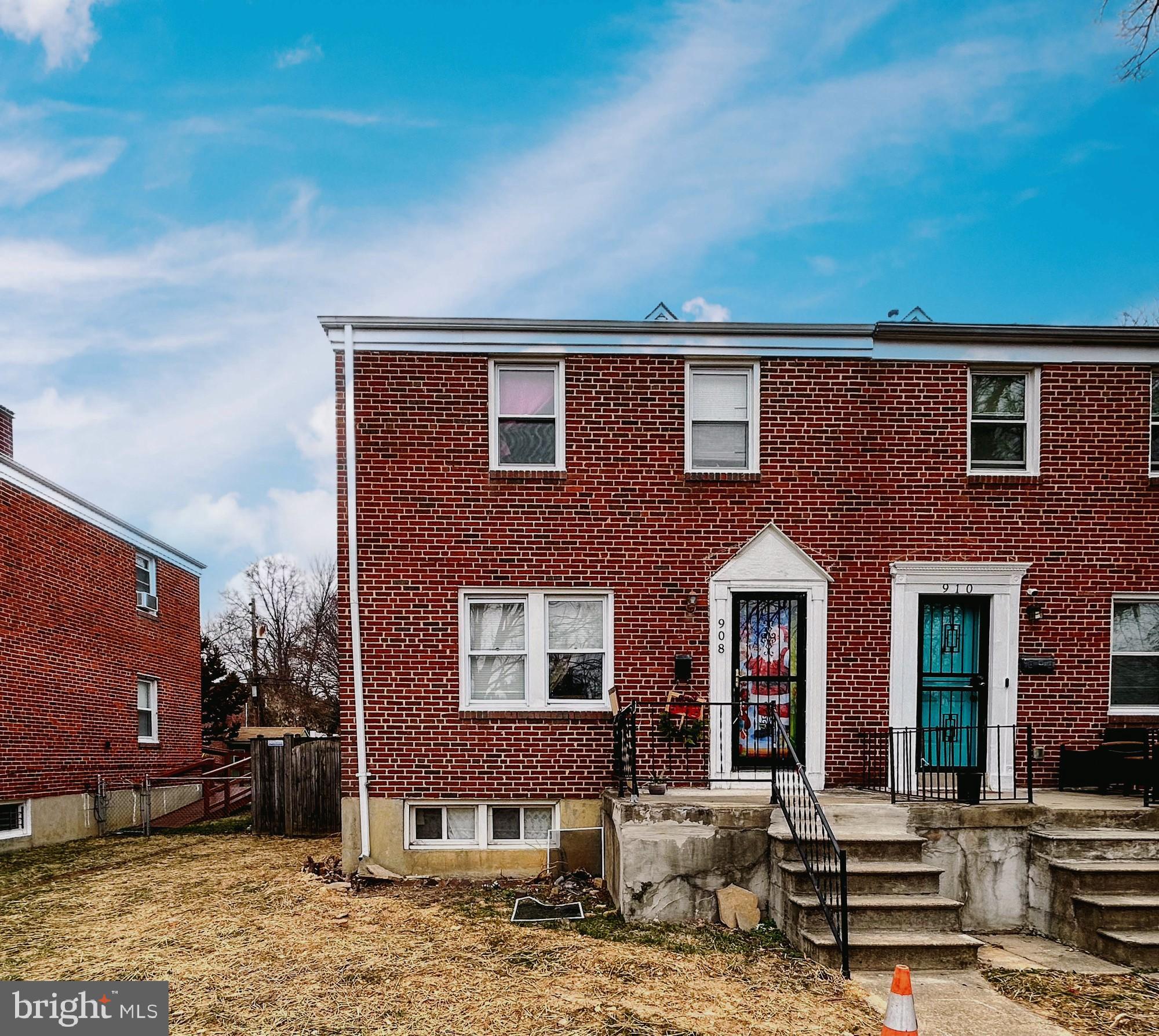 Online auction to be conducted on Auctioneers website! List Price is Opening Bid Only! Bidding begins Saturday, April 20th & ends Tuesday, July 1st, 2025 at 12:30 pm. Tenant occupied 5 bedroom 2.5 bath property. According to SDAT the property consists of 1,280sq.ft. above grade, 640sq.ft. above grade and sits on a 3675sq.ft. lot (.08ac). Main level has a living room, 2 bedrooms and a half bath. Upper level has 3 bedrooms and a full bath. Lower level has an eat-in kitchen, full bath, laundry room houses washer/dryer, furnace, water heater and sump pump. The property has 2 gas meters.
Features: Updated kitchen with solid surface counters and ss appliances - Hardwood floors on main and upper levels - Fully fenced rear yard with privacy fence - Central air conditioning - Basement access to rear yard - Porch Front